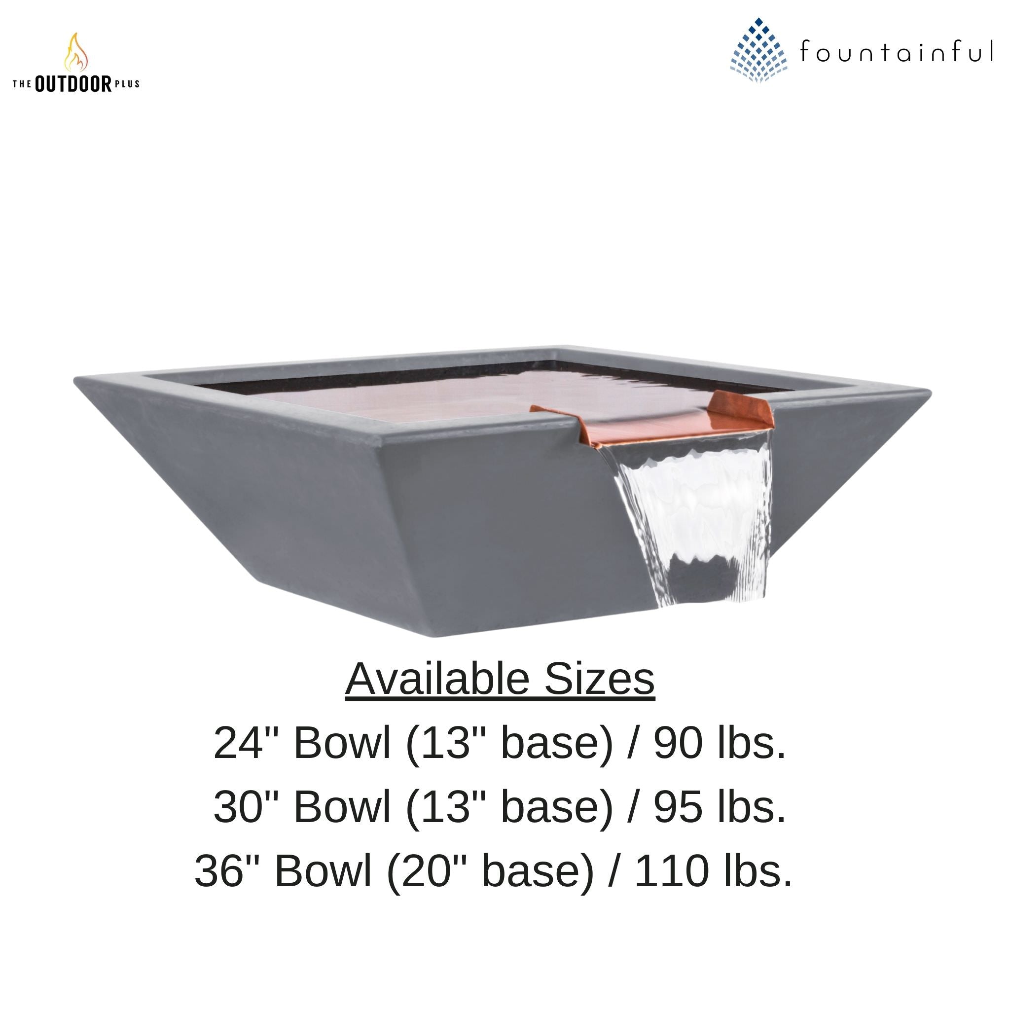 "Maya" Concrete Water Bowl - The Outdoor Plus