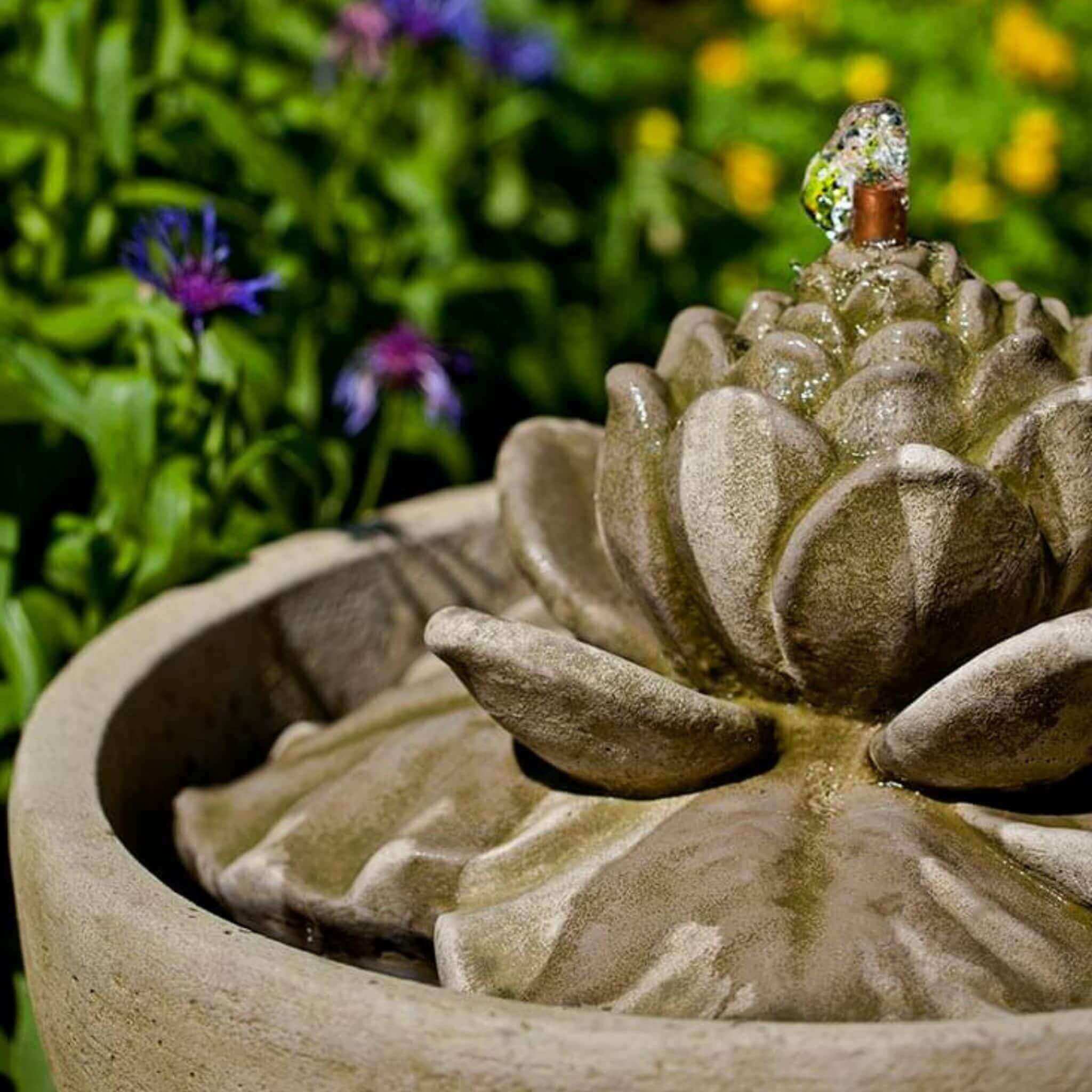 Smithsonian Lotus Concrete Fountain - Campania #FT236