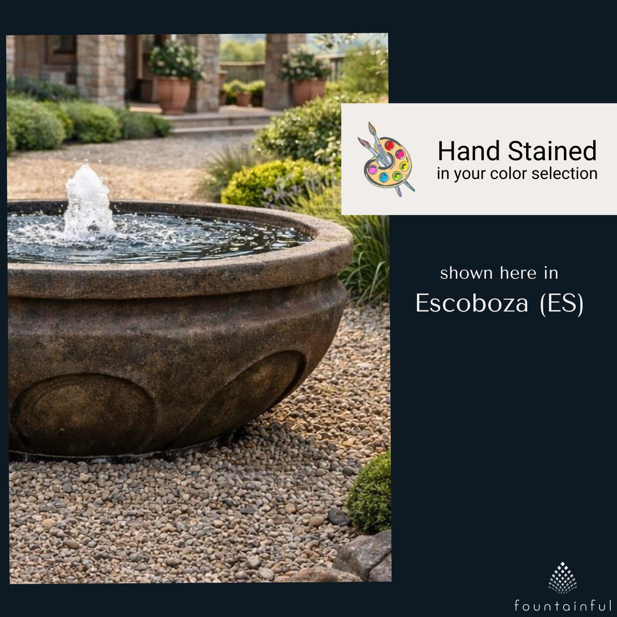 Baroque Italian Bubbler Concrete Fountain - Fiore #2056