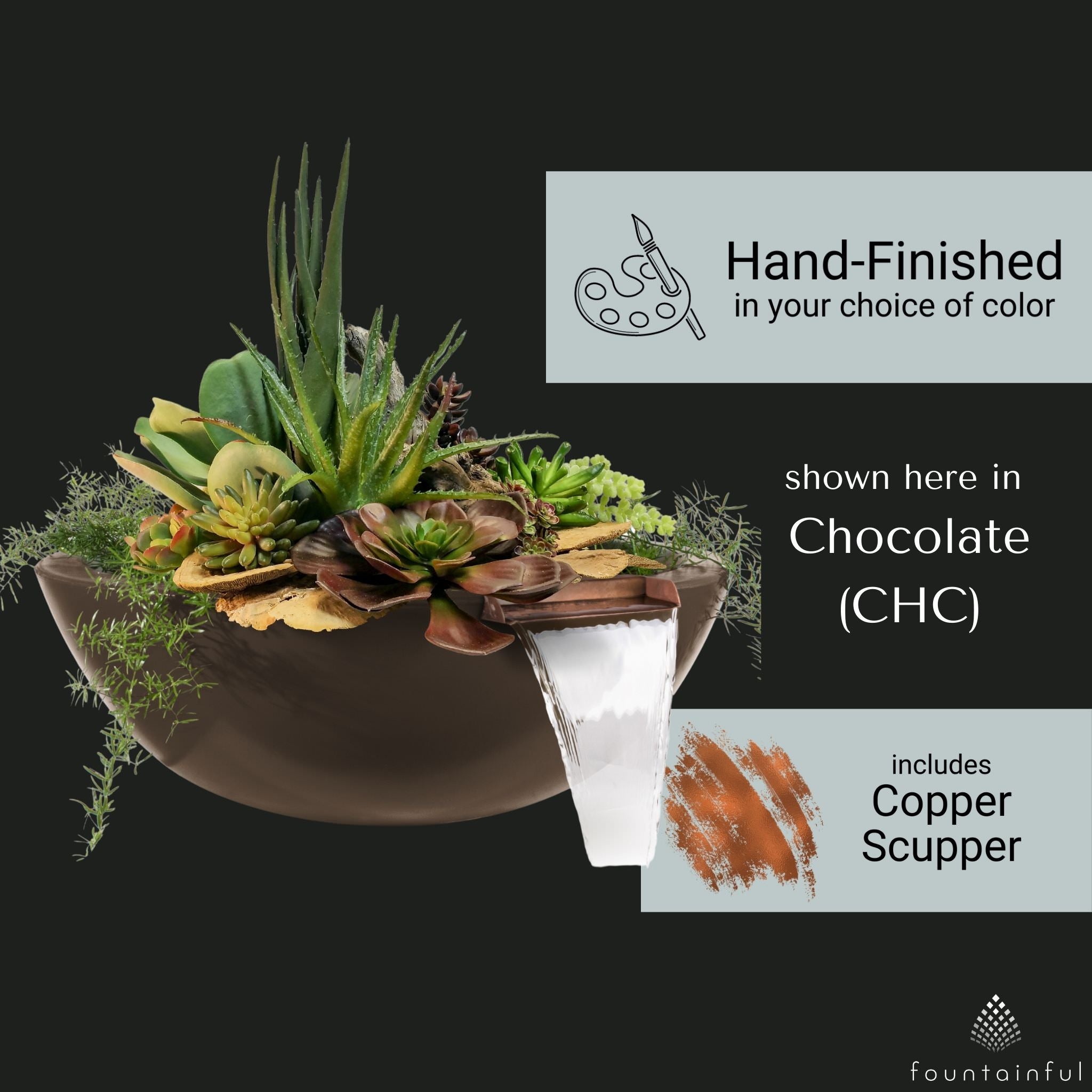 "Sedona" Concrete Planter & Water Bowl - The Outdoor Plus