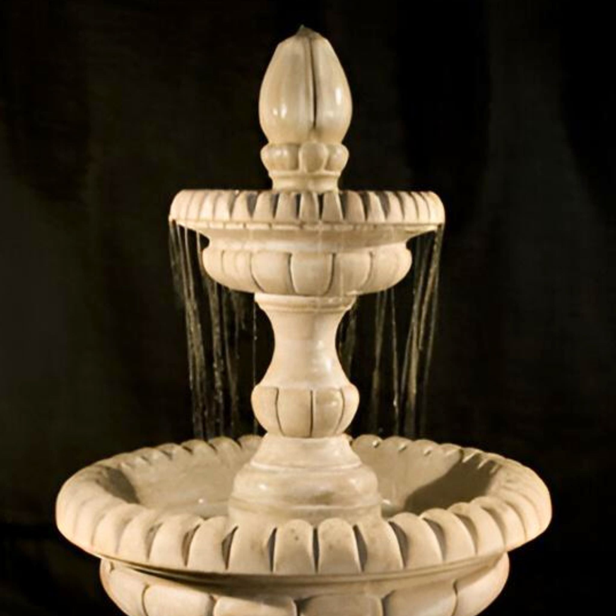 Pioggia 2-Tier Concrete Fountain - Fiore Stone