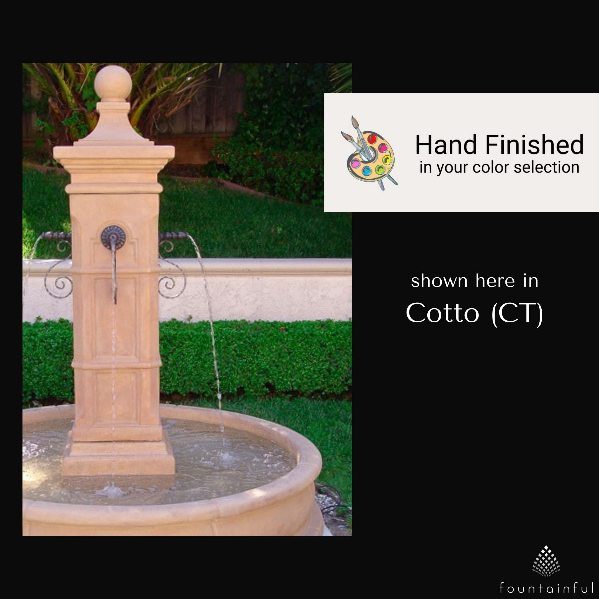 Aquitaine Concrete Pond Fountain - Giannini