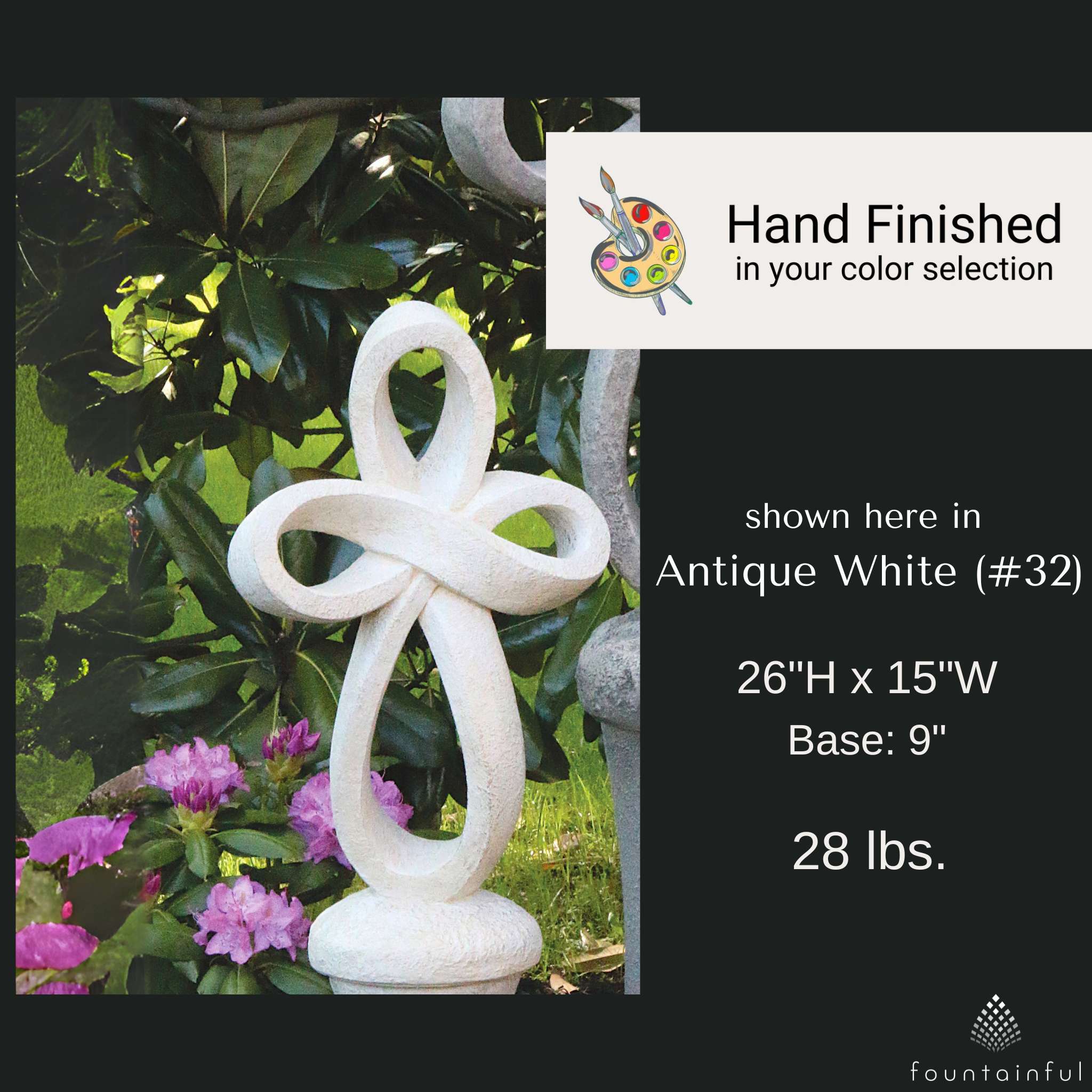 Eternity Cross Concrete Garden Statues - Massarellis