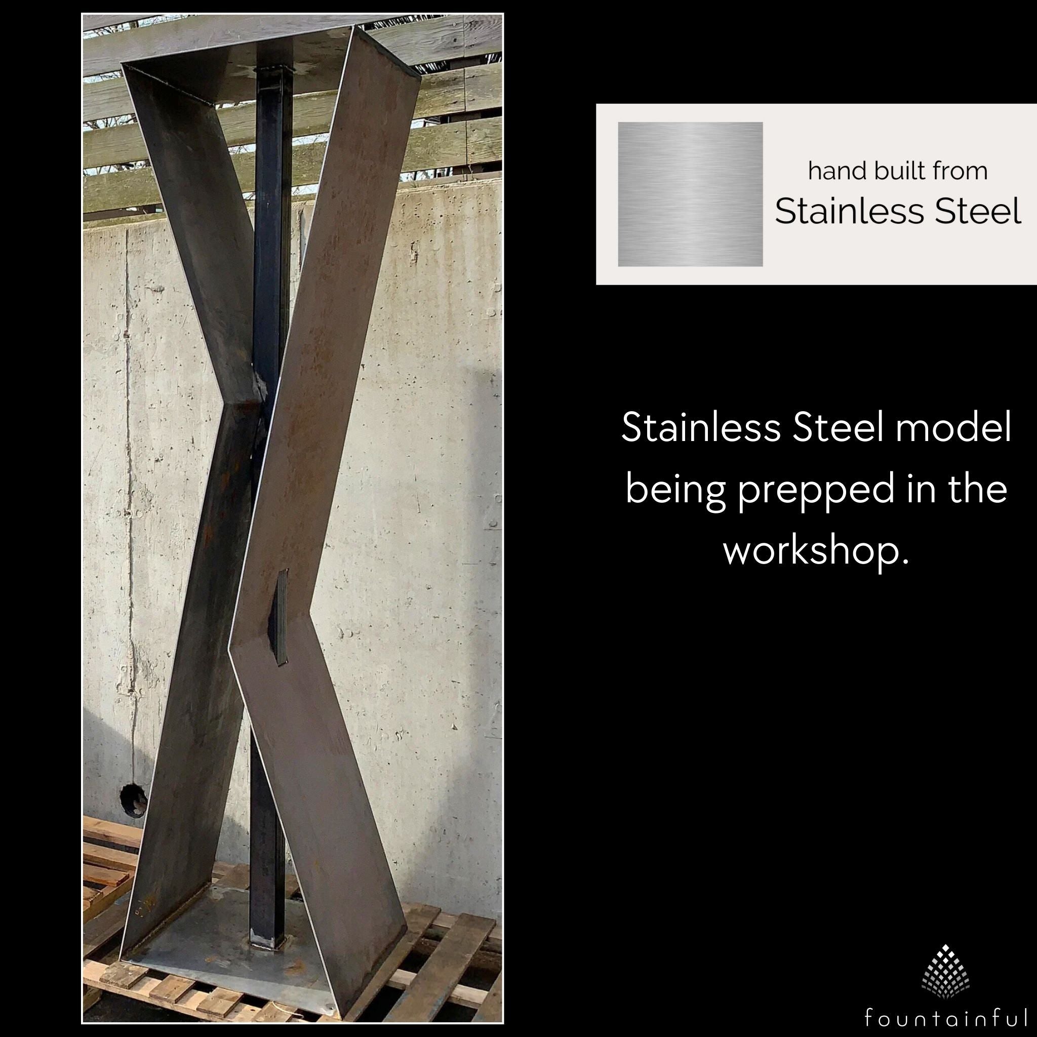 K2 Modern Fountain in Steel