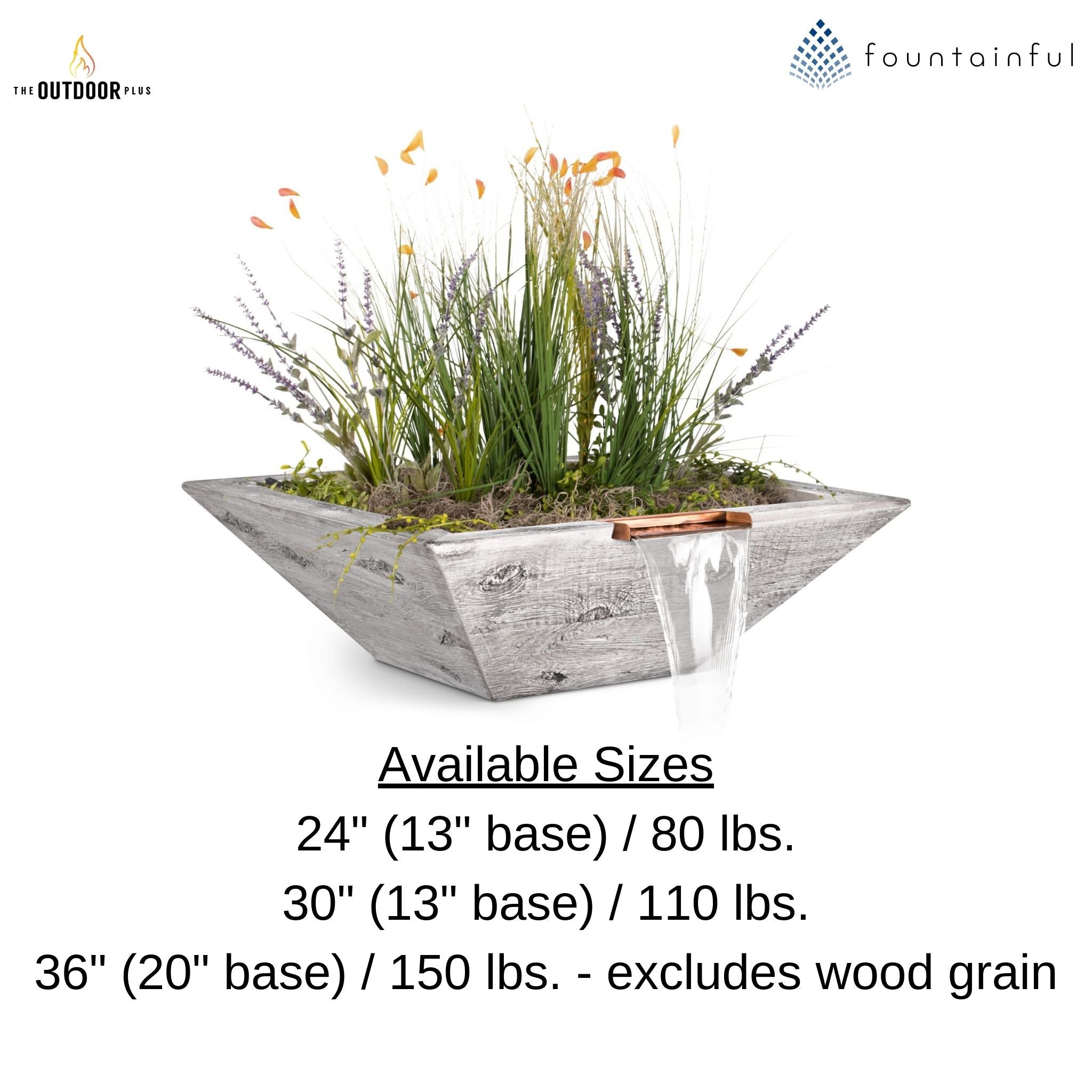 "Maya" Concrete Planter & Water Bowl - The Outdoor Plus