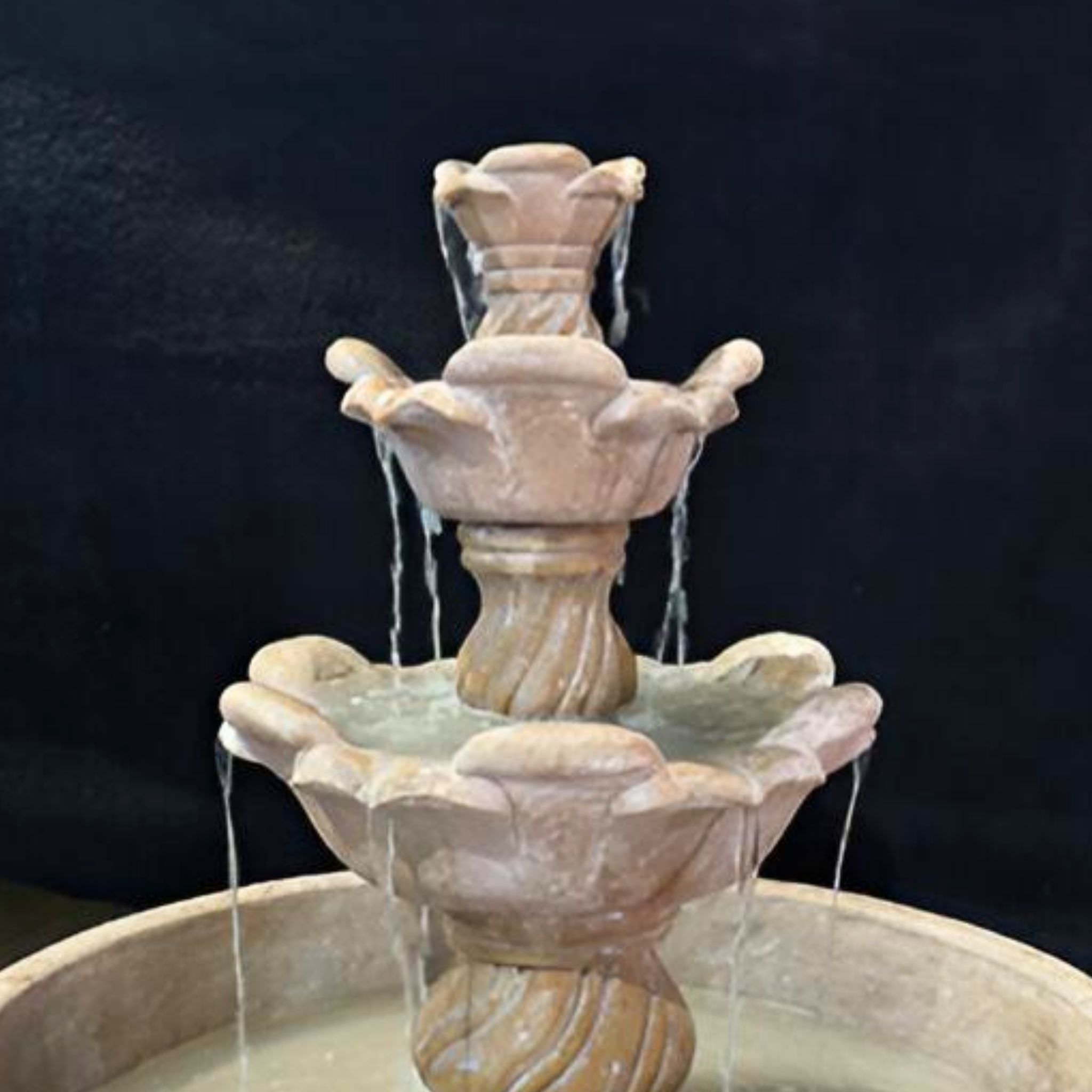 Cabo 3-Tier Concrete Fountain with Basin - Fiore #AV119FB