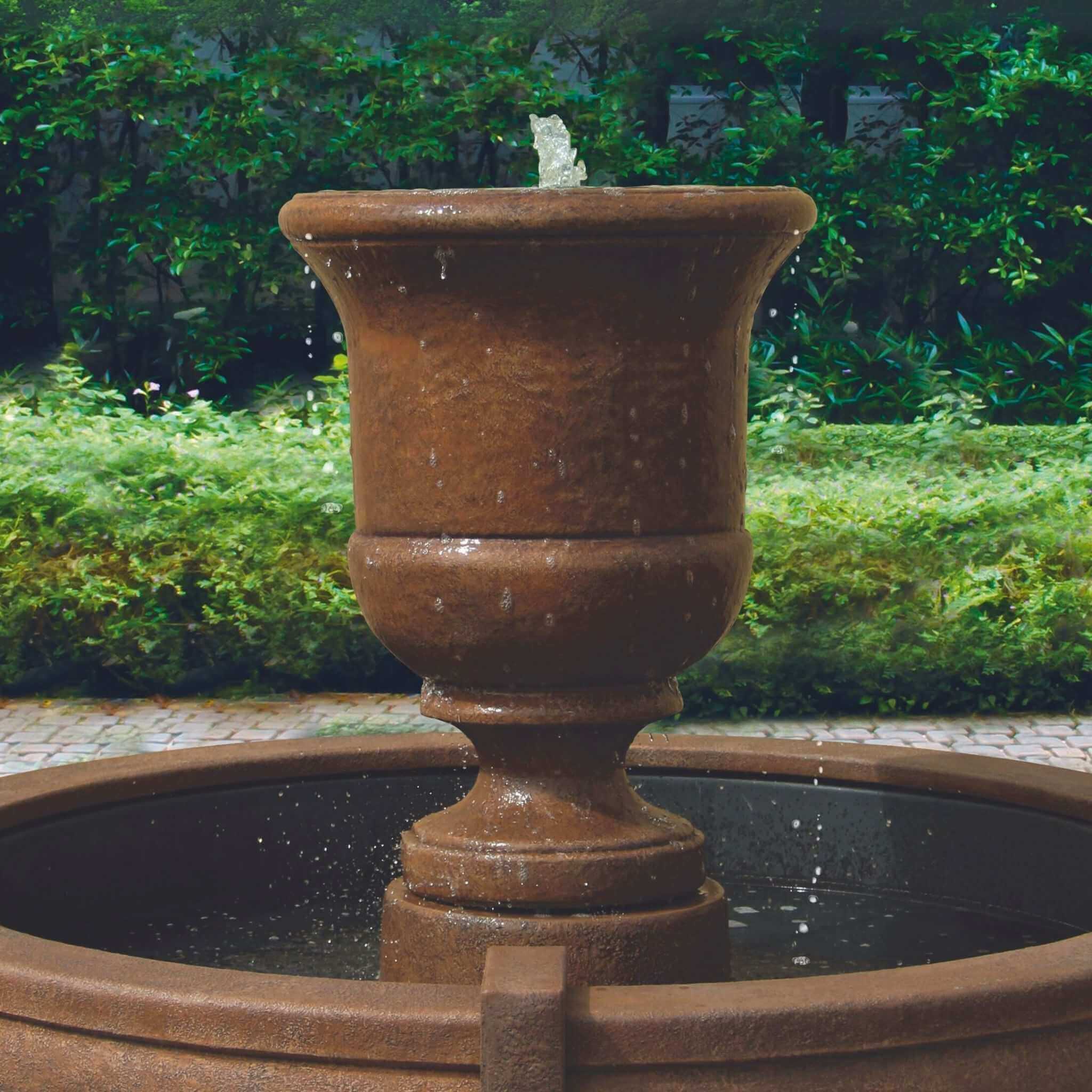 Cento Urn Concrete Fountain w/Pool - Massarellis #3690