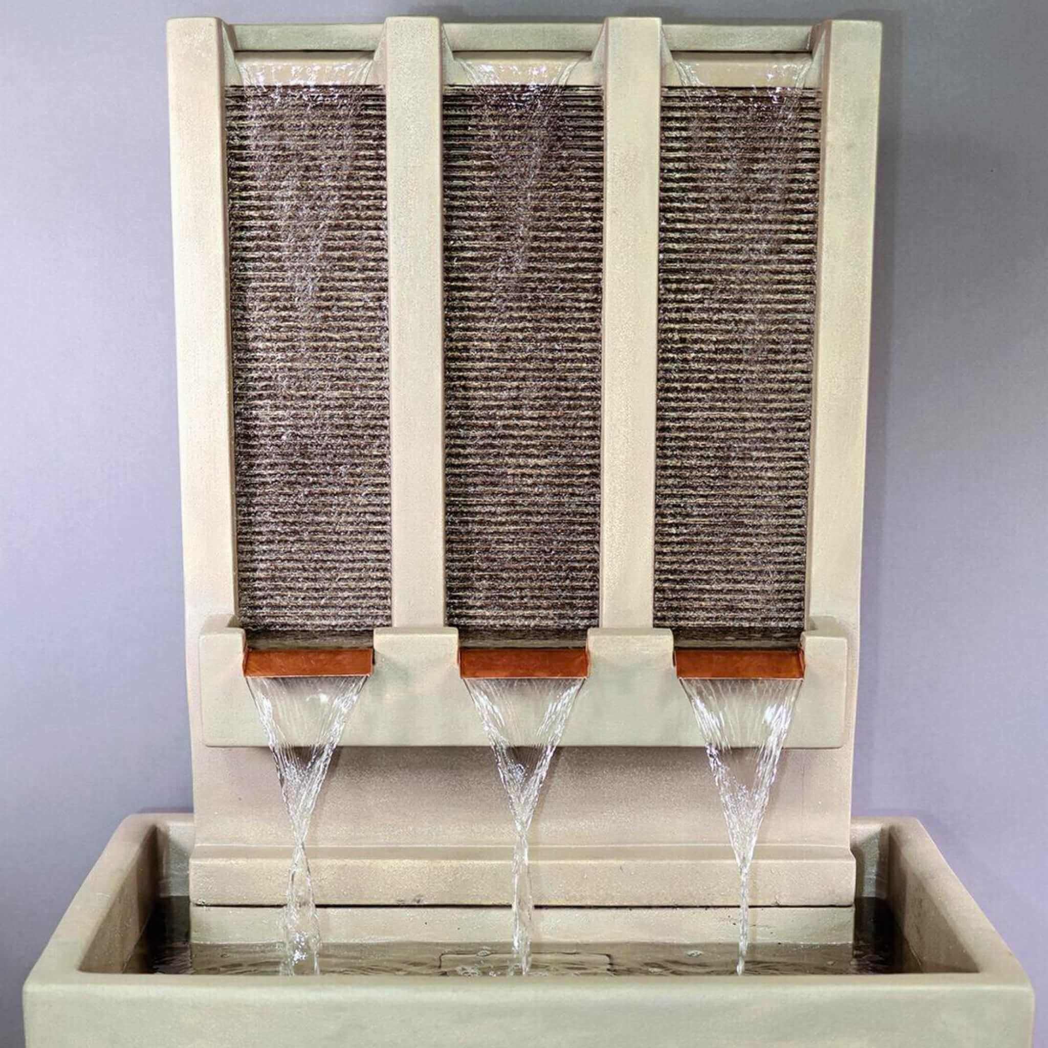 Tri Lamina Brentwood Concrete Wall Fountain