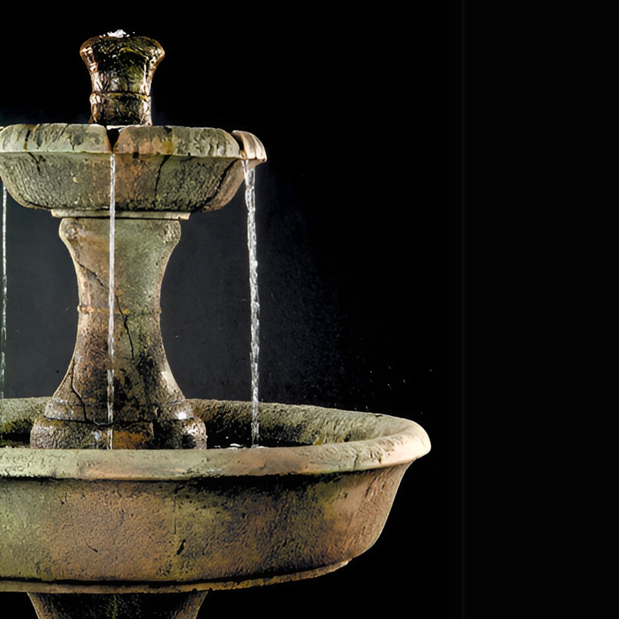 Old Shasta 2-Tier Concrete Fountain - Fiore #LG104