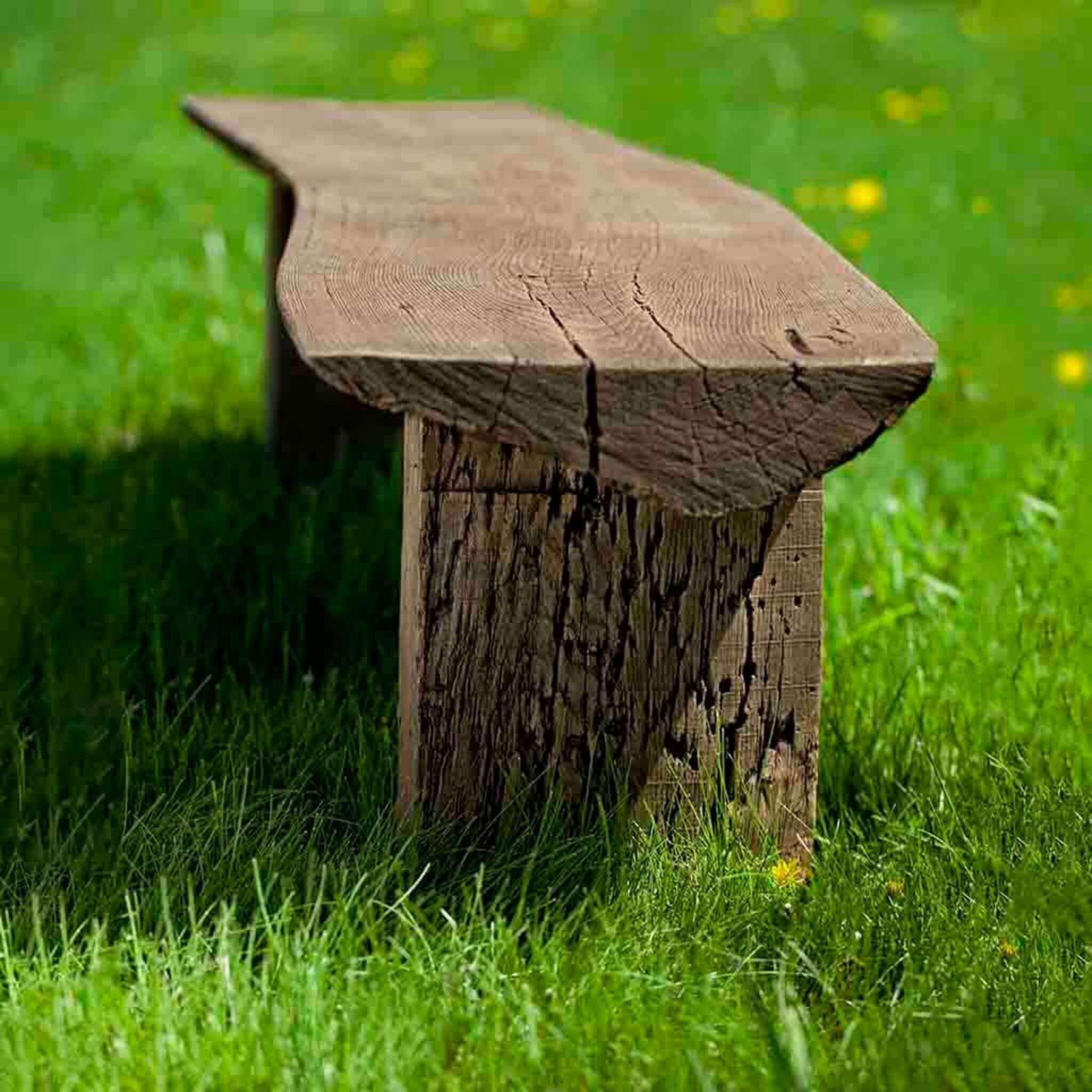 Small Bois Concrete Garden Bench - Campania #BE126