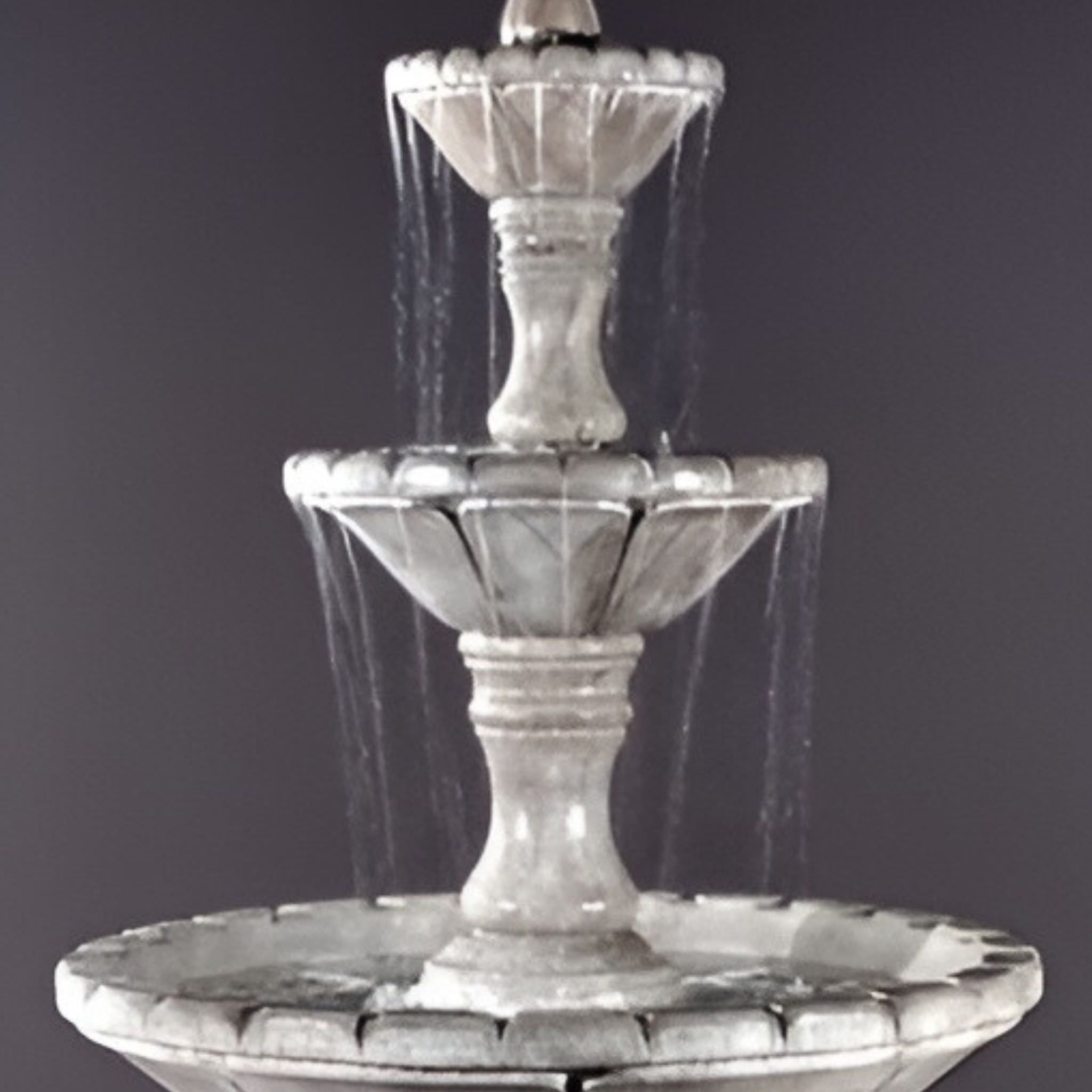 Dijon 3-Tier Tall Concrete Fountain - Fiore #LG173