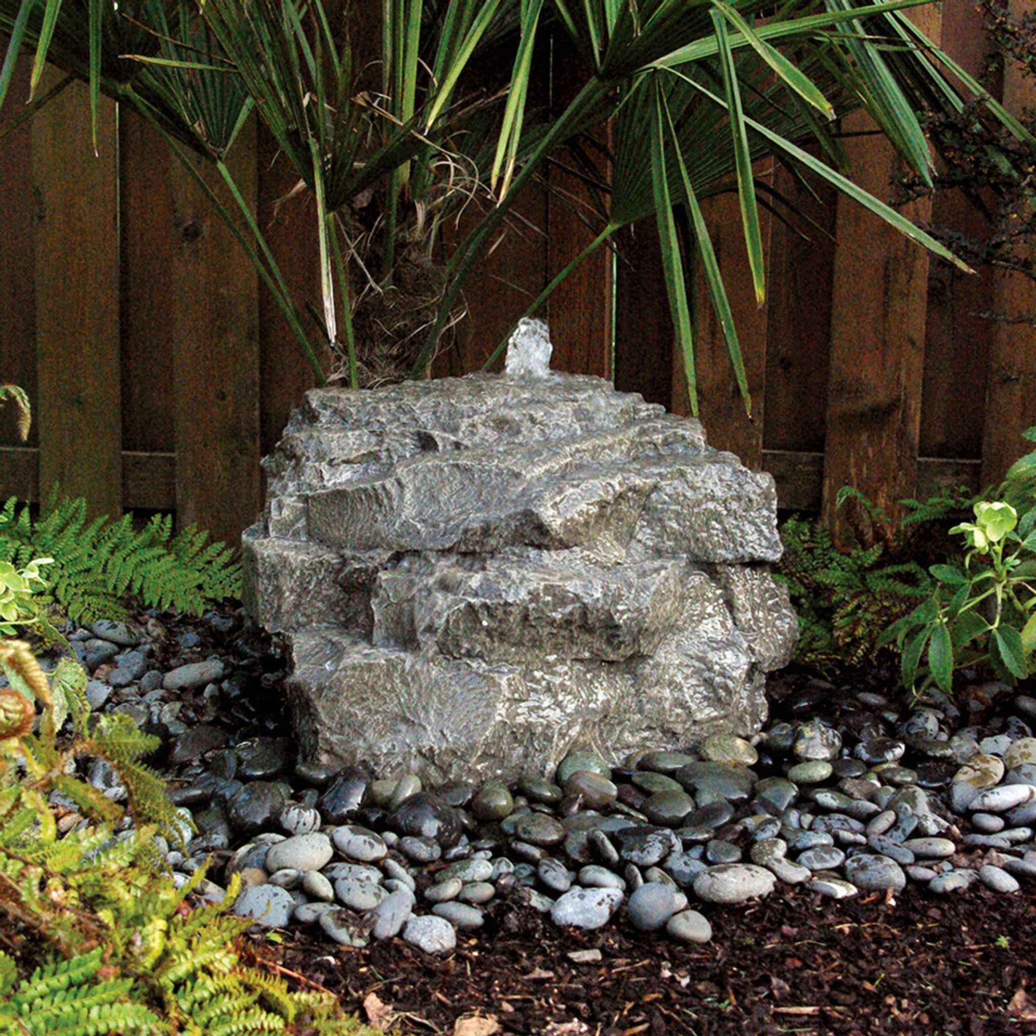 Mini Mountain Spring GFRC Boulder Fountain - Complete Kit - Blue Thumb