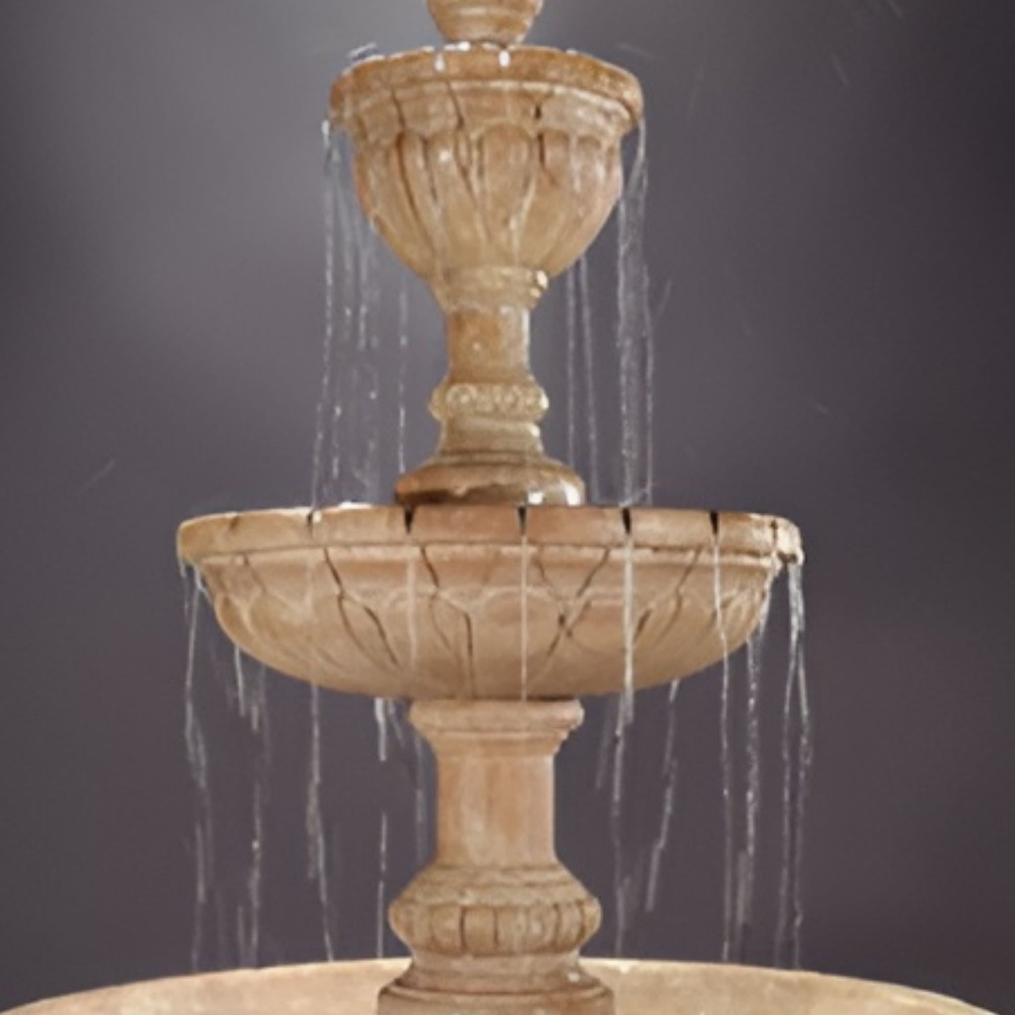 Geneva 3-Tier Concrete Fountain - Fiore #LG164F