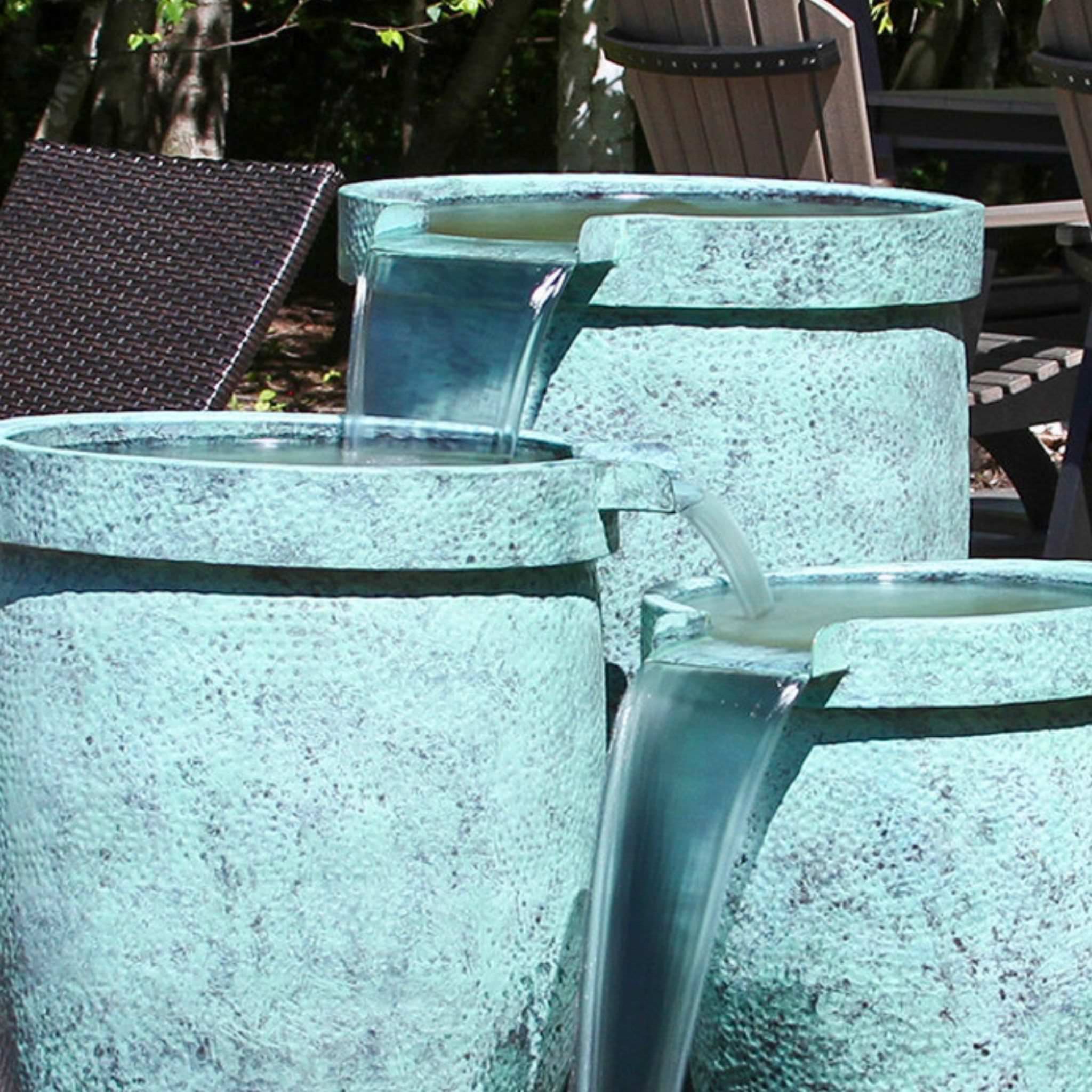 Single Round Brass Urn Fountain - Complete Kit - Thumbnail 3