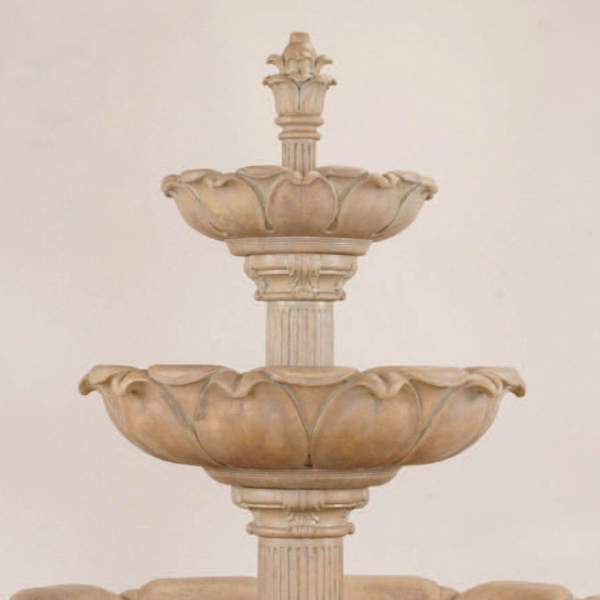 Acquarossa 3-Tier Short Concrete Fountain - Giannini #1203