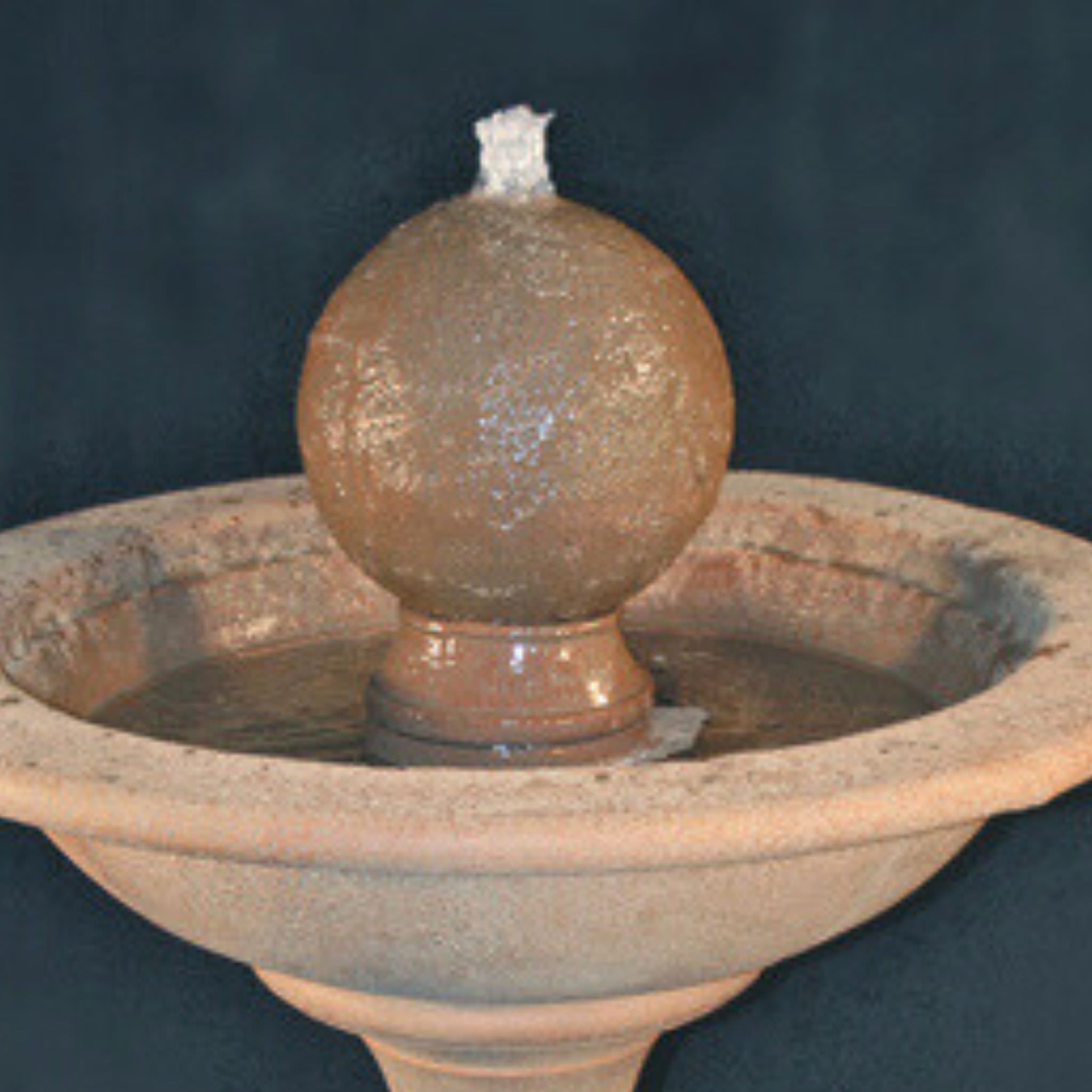 Tall Garden Sphere Concrete Bubbler Fountain - Fiore #214