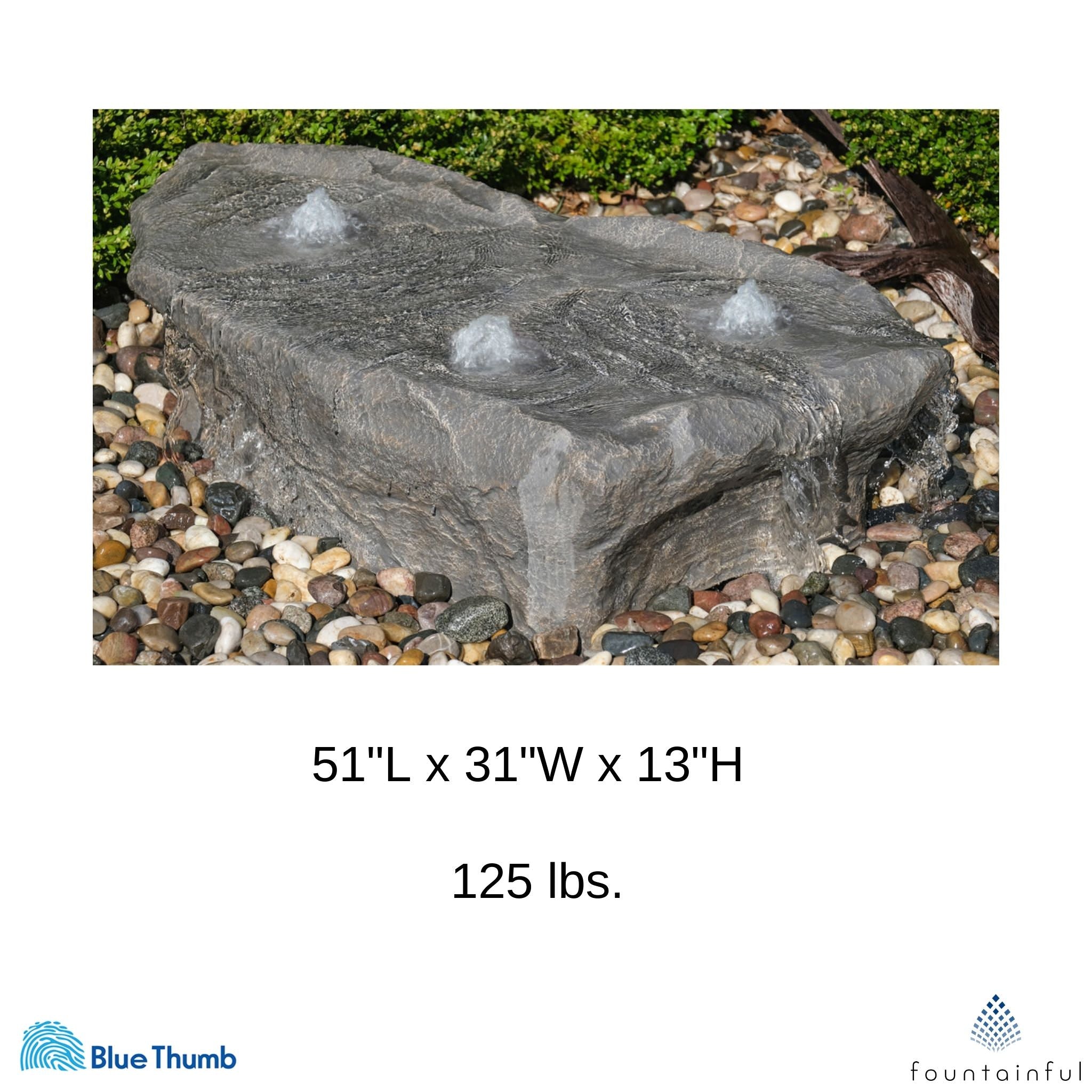 Manistique Falls GFRC Boulder Fountain - Complete Kit - Blue Thumb