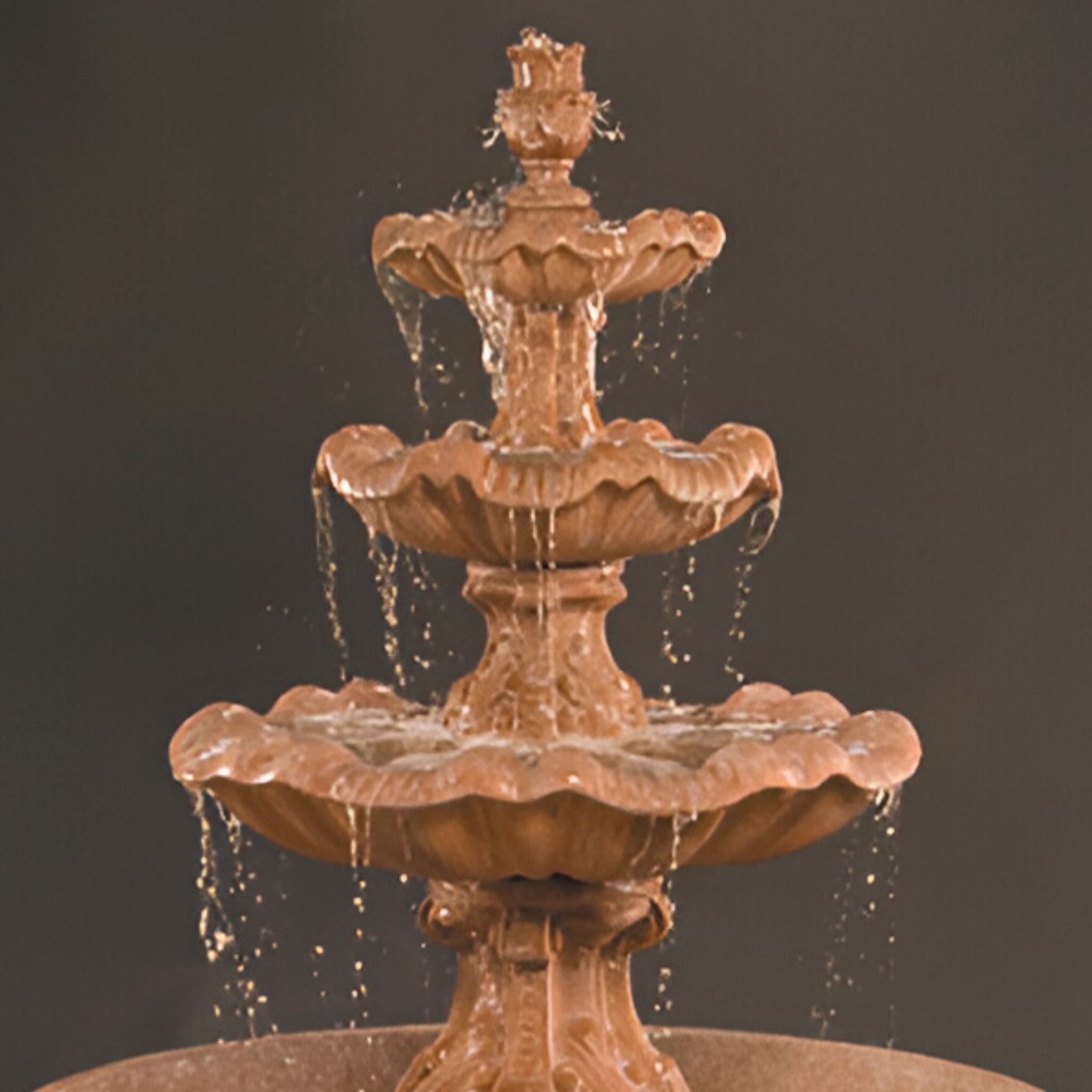 Italian 3-Tier Fountain w/55" Basin - Fiore #ITB3