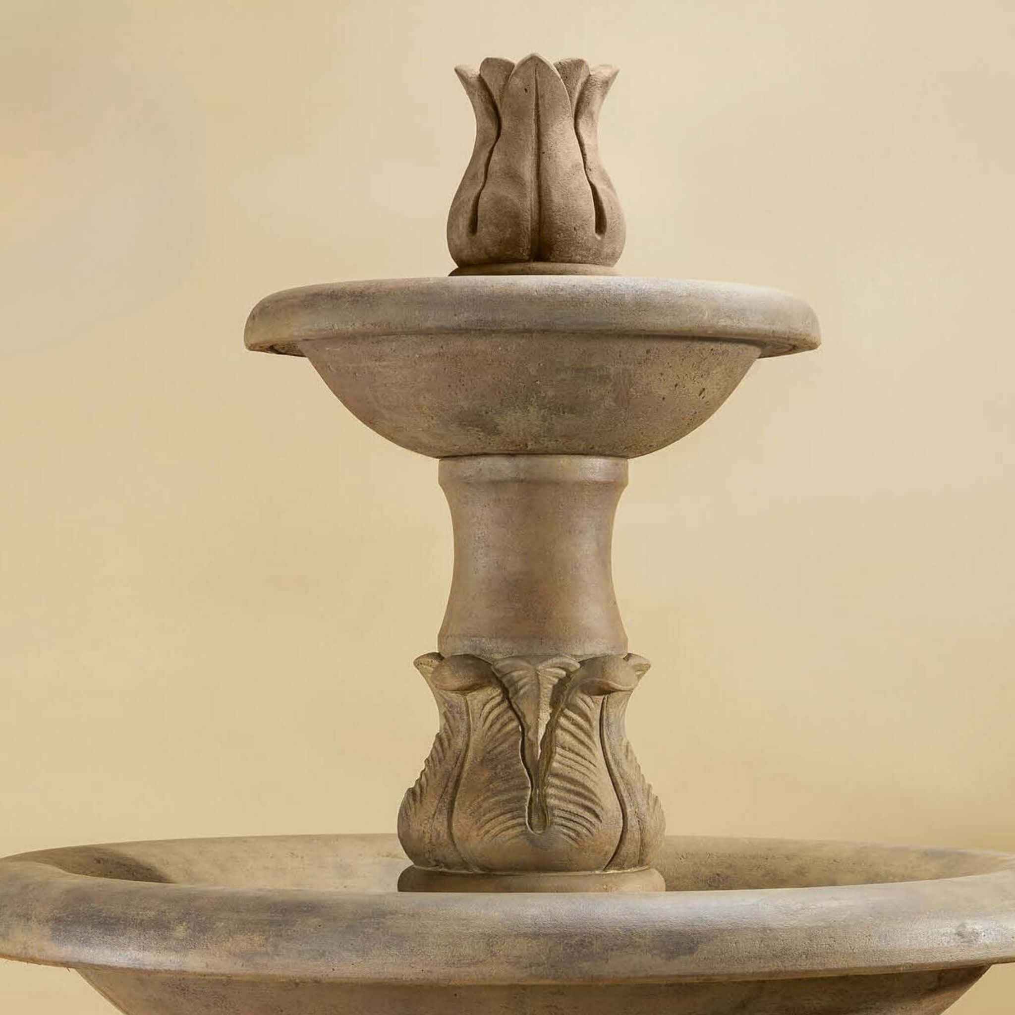 Folium 2-Tier Concrete Fountain - Giannini #1690