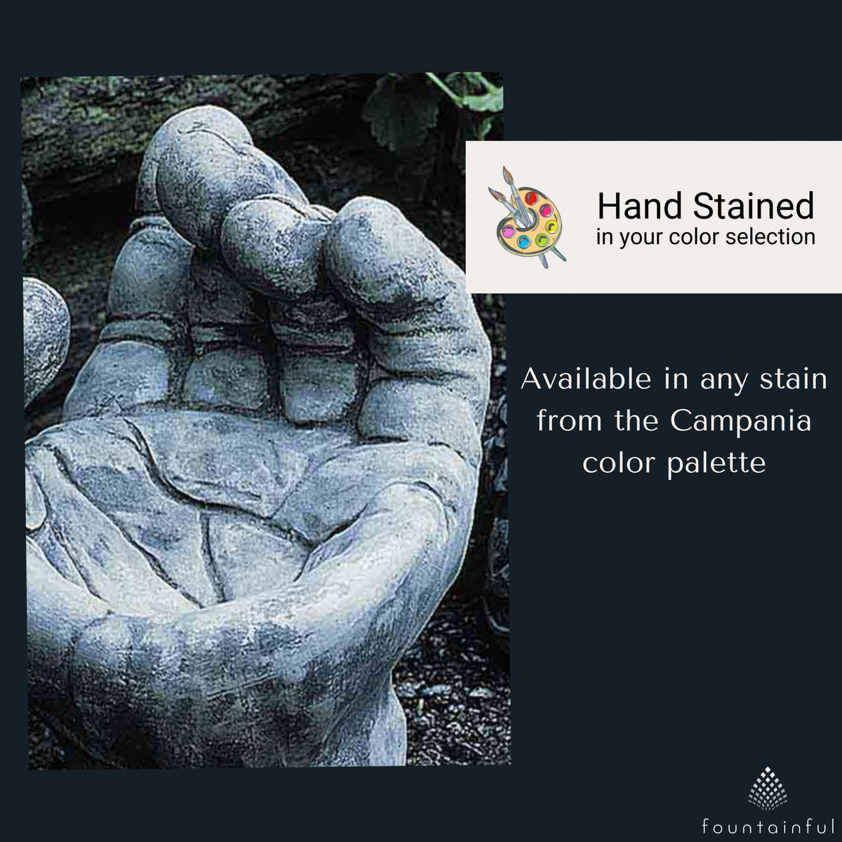 Mano Concrete Bird Bath - Campania #B026