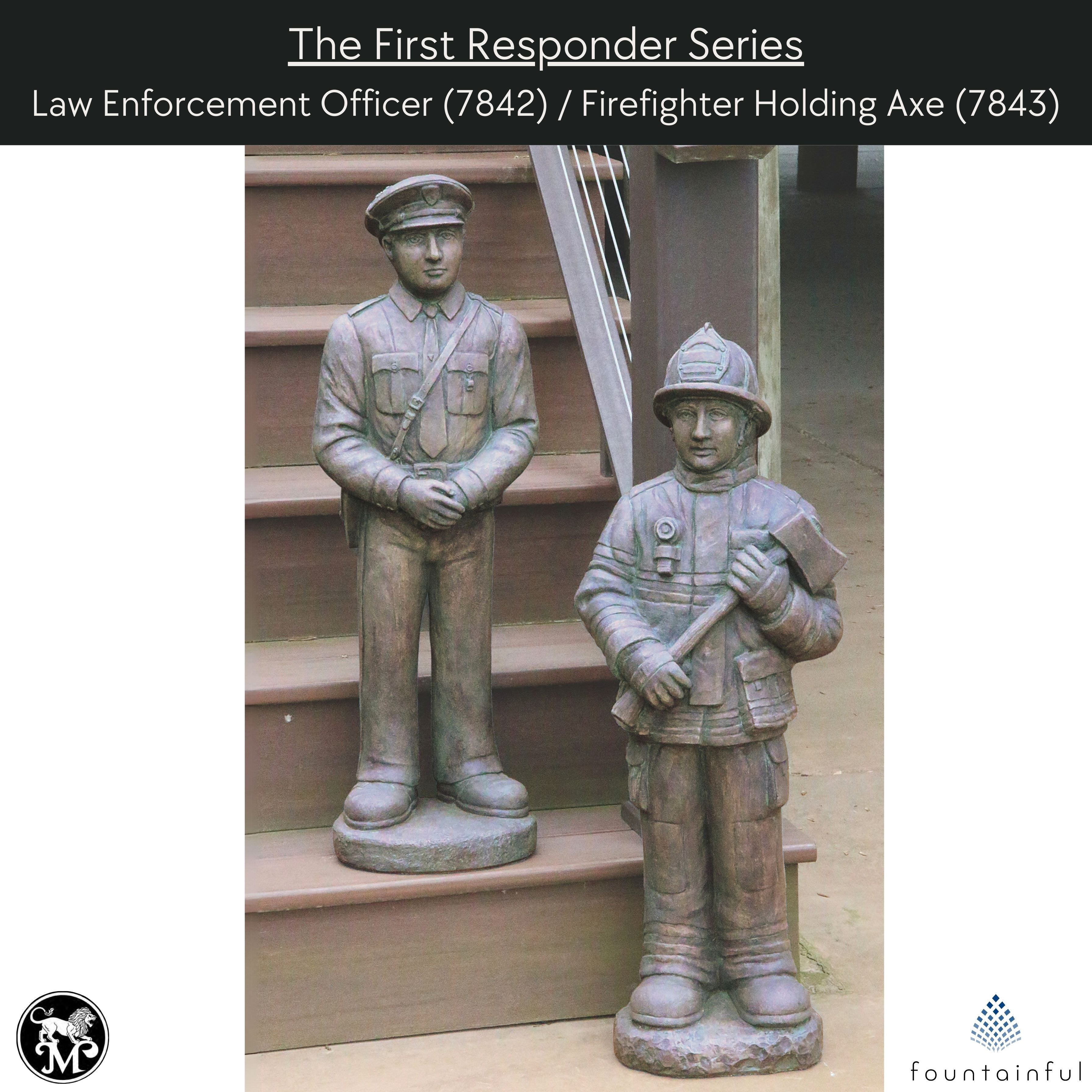 First Responders Concrete Garden Statues - Massarellis