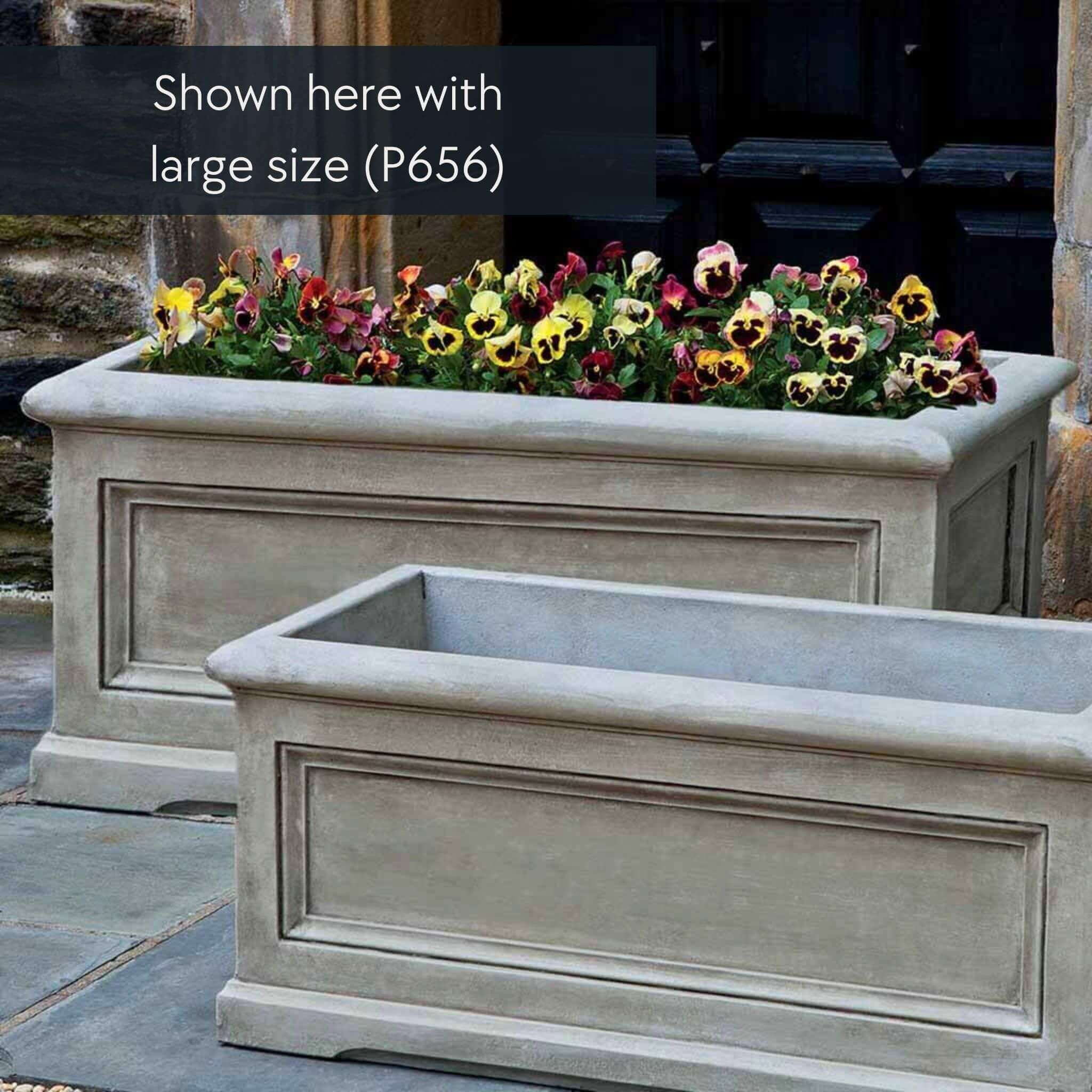 Orleans Medium Window Box Concrete Planter - Campania #P640