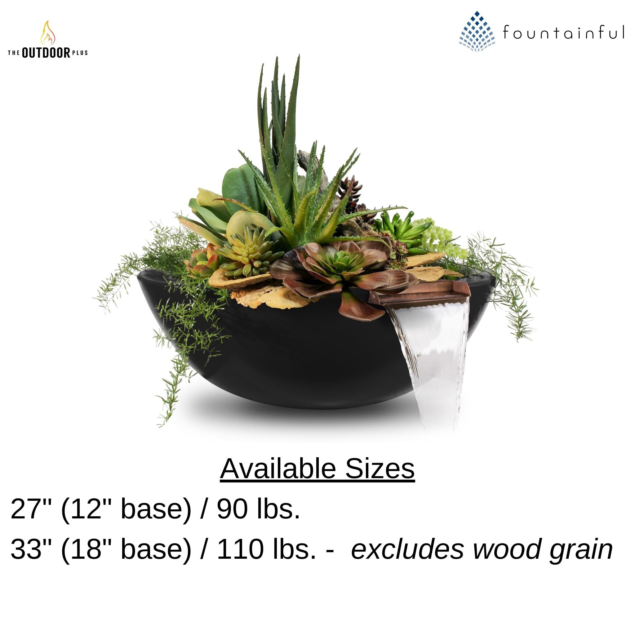 "Sedona" Concrete Planter & Water Bowl - The Outdoor Plus