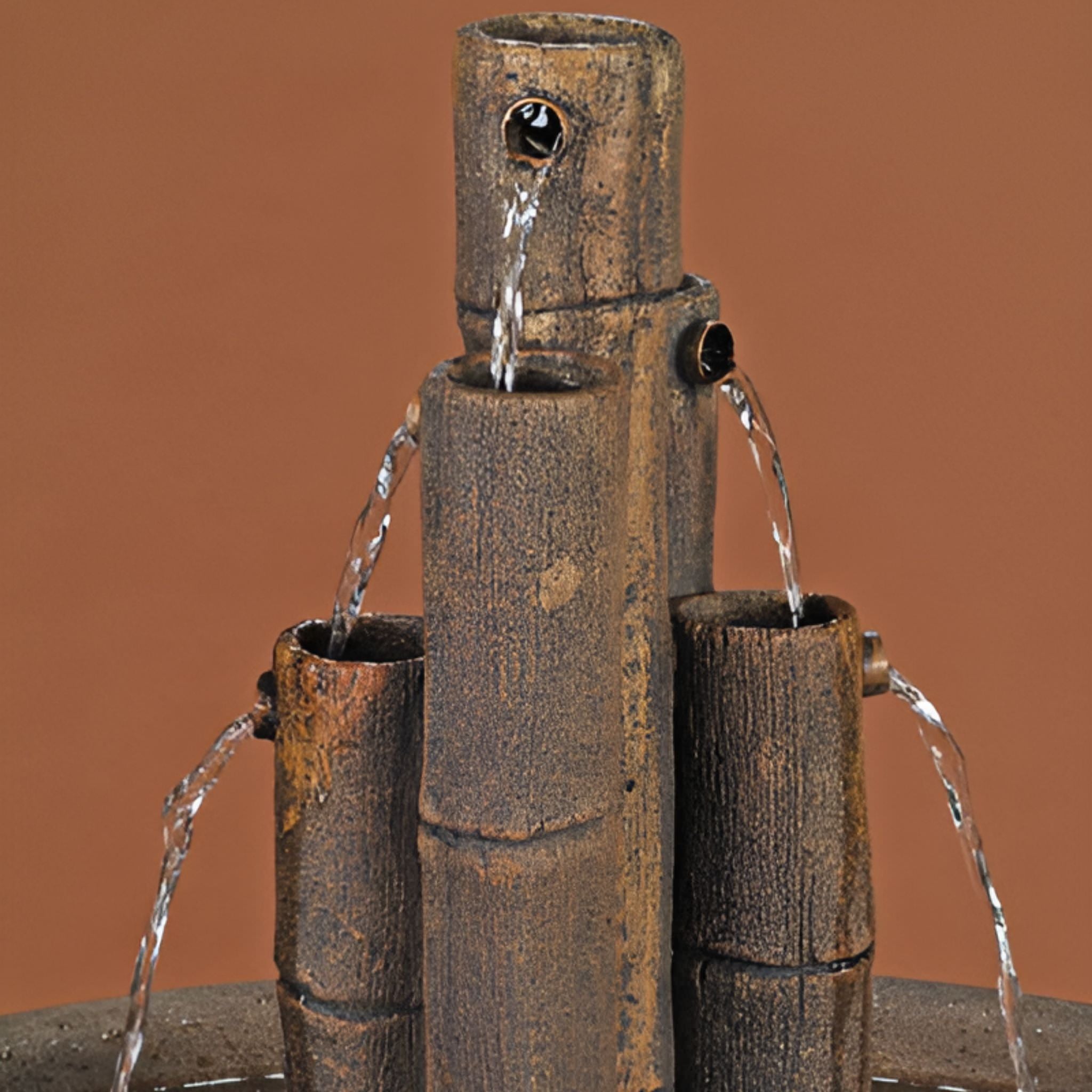 Fiore Stone Bamboo Concrete Fountain - Thumbnail 3