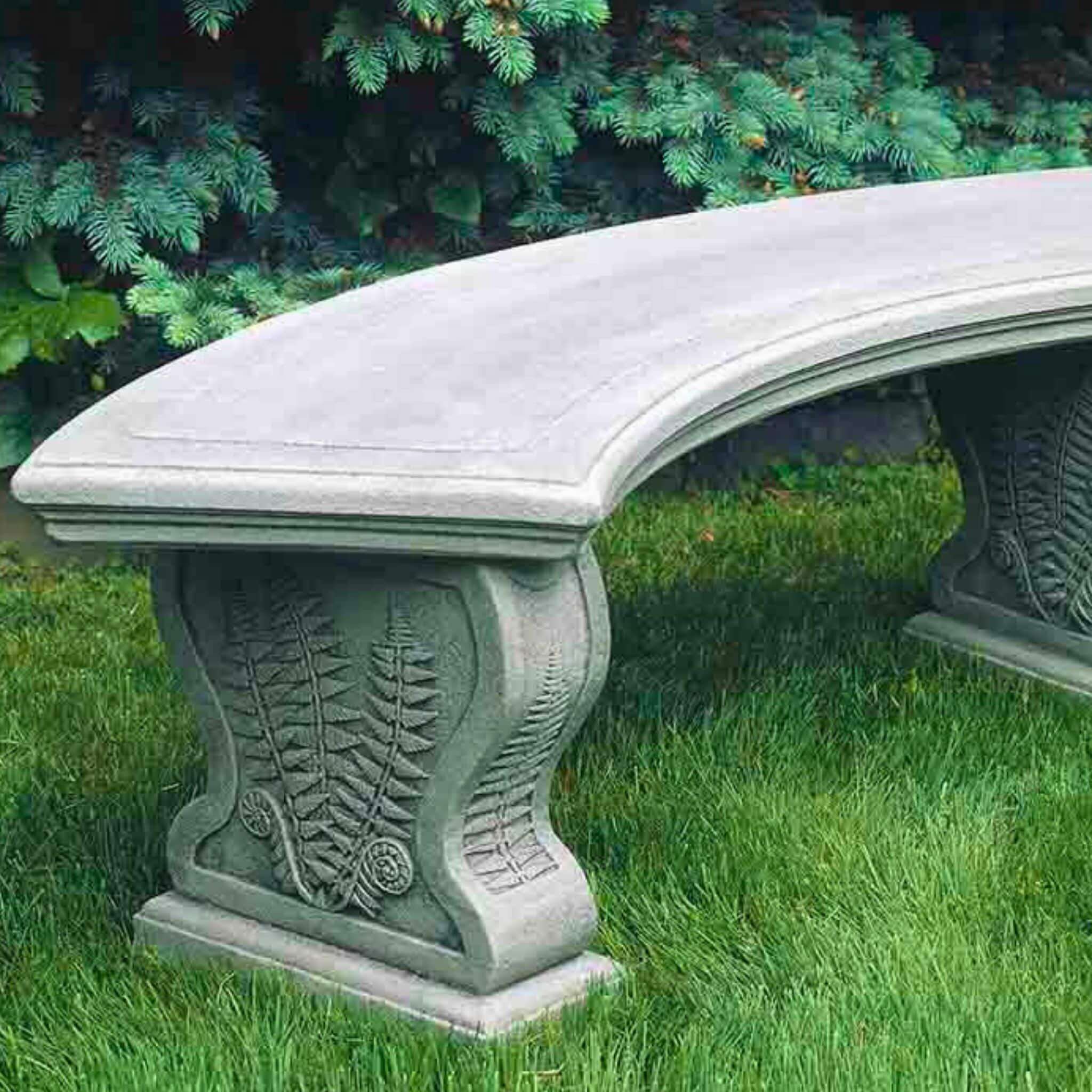 Campania International Curved Woodland Ferns Bench - Thumbnail 2