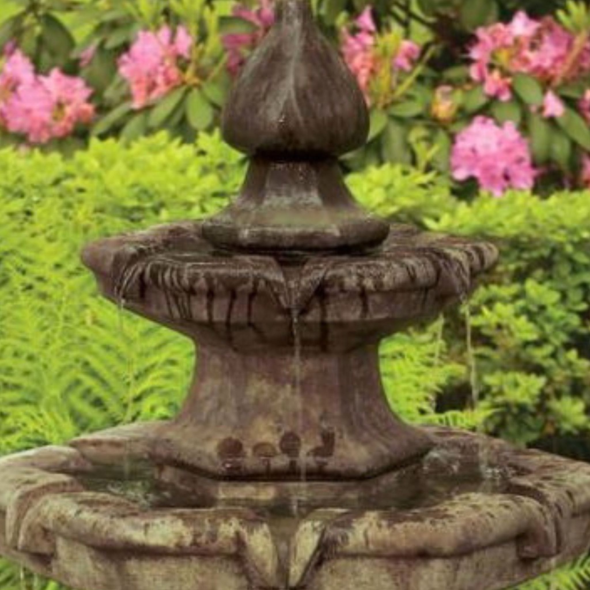 Spade 3-Tier Hexagon Concrete Fountain - Massarellis #3705