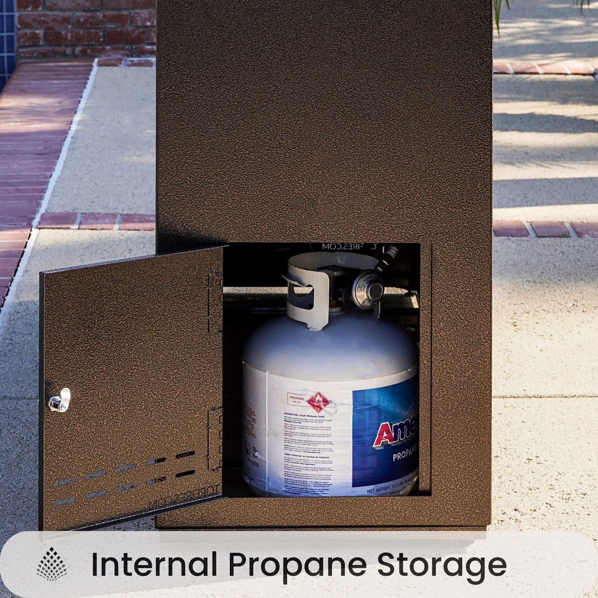 The Williams Steel Gas Fireplace - Outdoor Plus