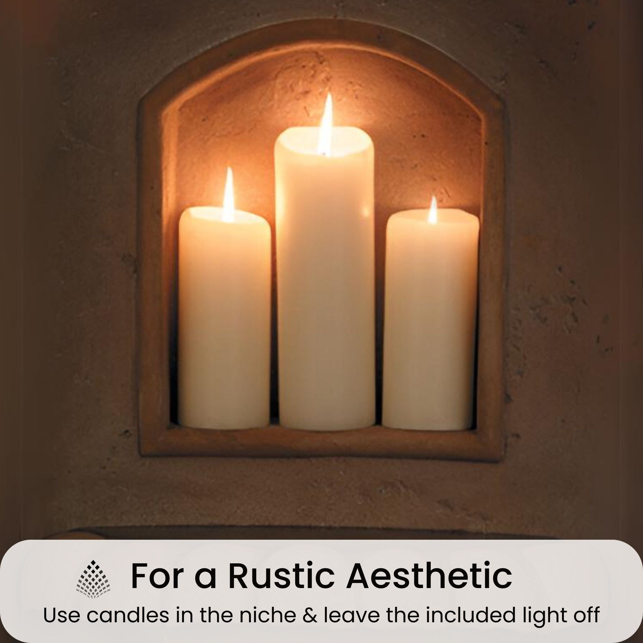 Basque Concrete Wall Fountain with Light - Fiore #2083