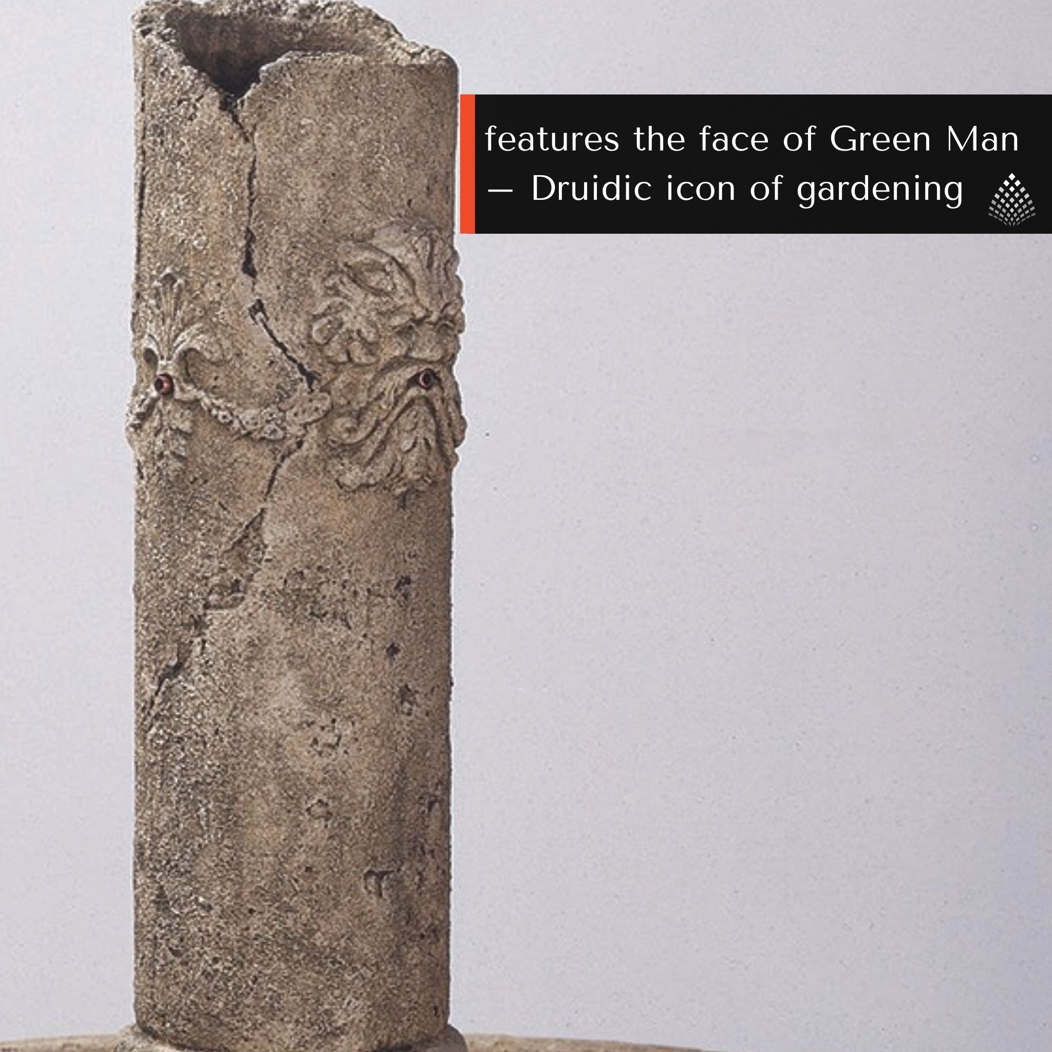 Green Man Ruin Concrete Fountain - Giannini #1023