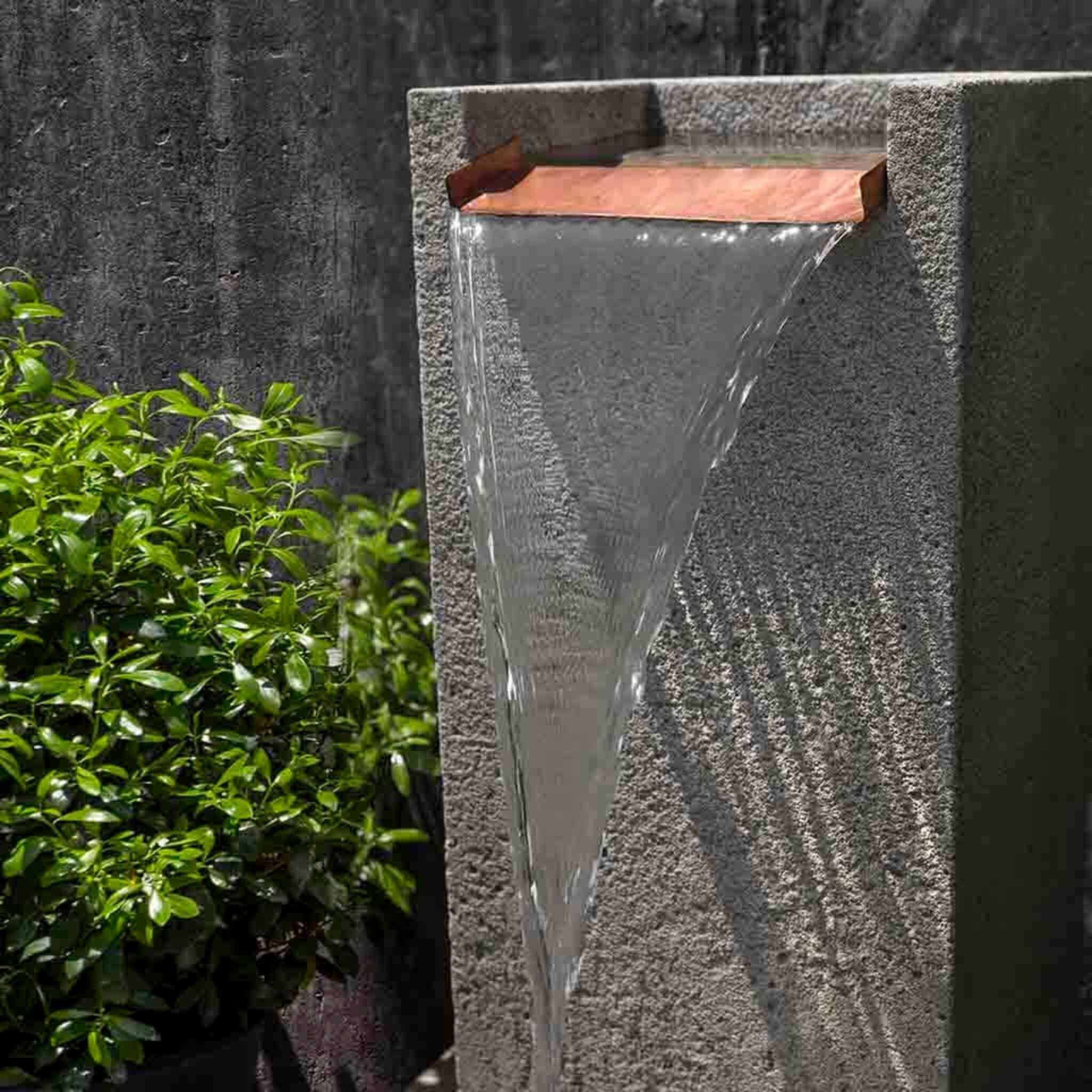 Falling Water 3 Concrete Wall Fountain - Campania #FT287
