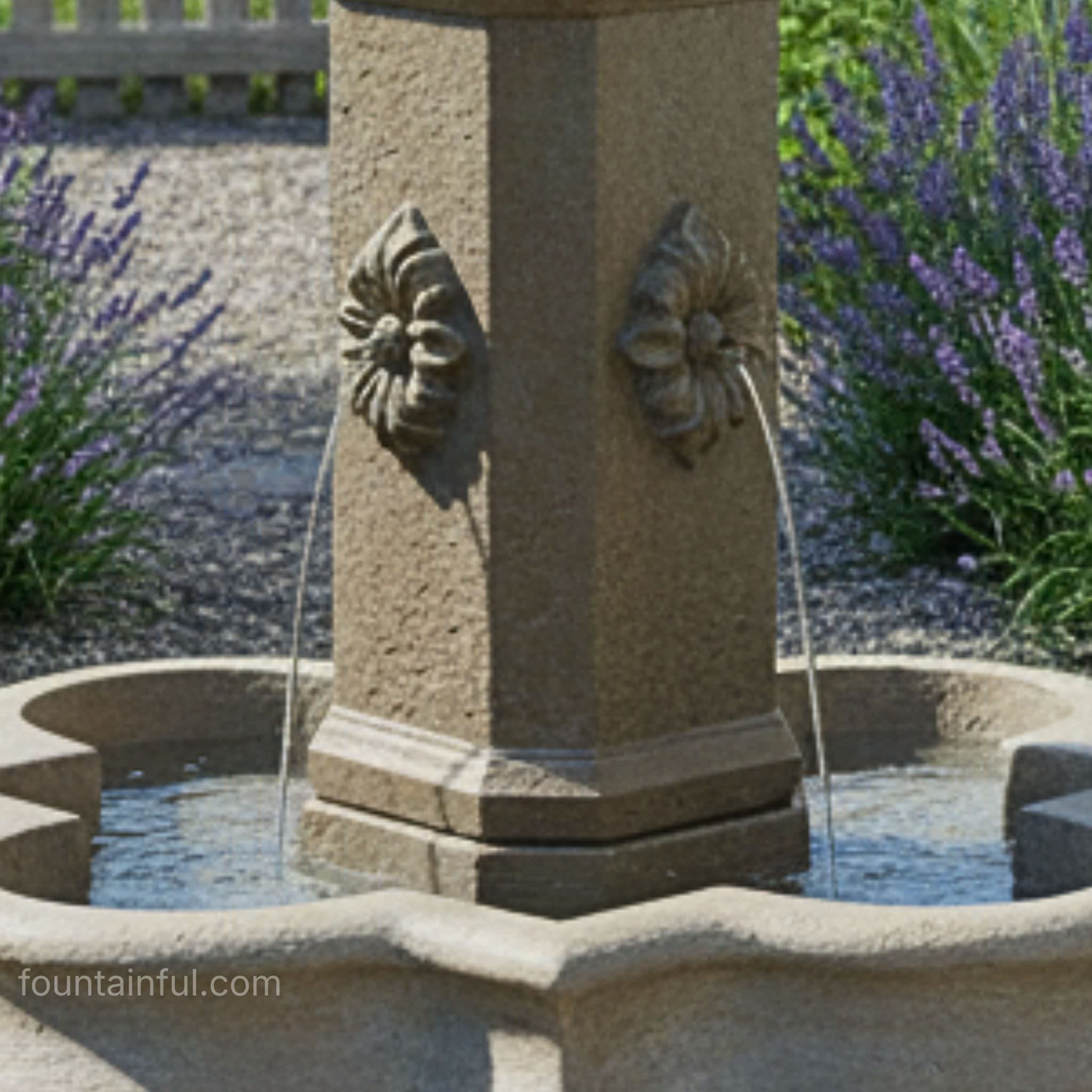 Rosatitio Concrete Collumn Fountain - Fiore #AV111