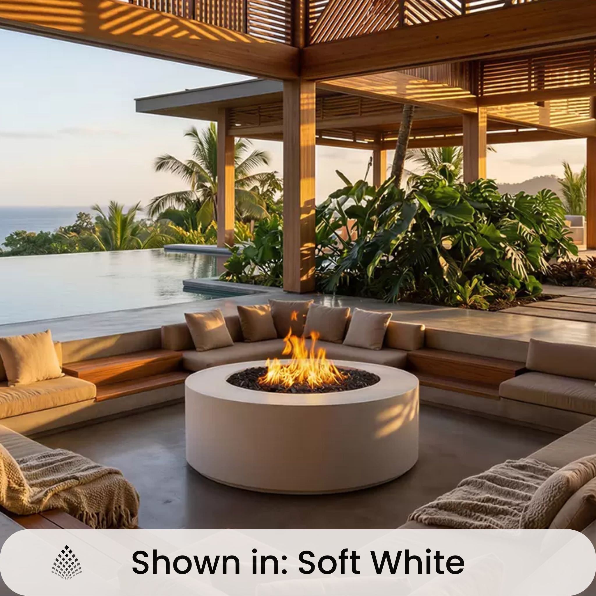 Unity Steel Round Gas Fire Pit - Outdoor Plus