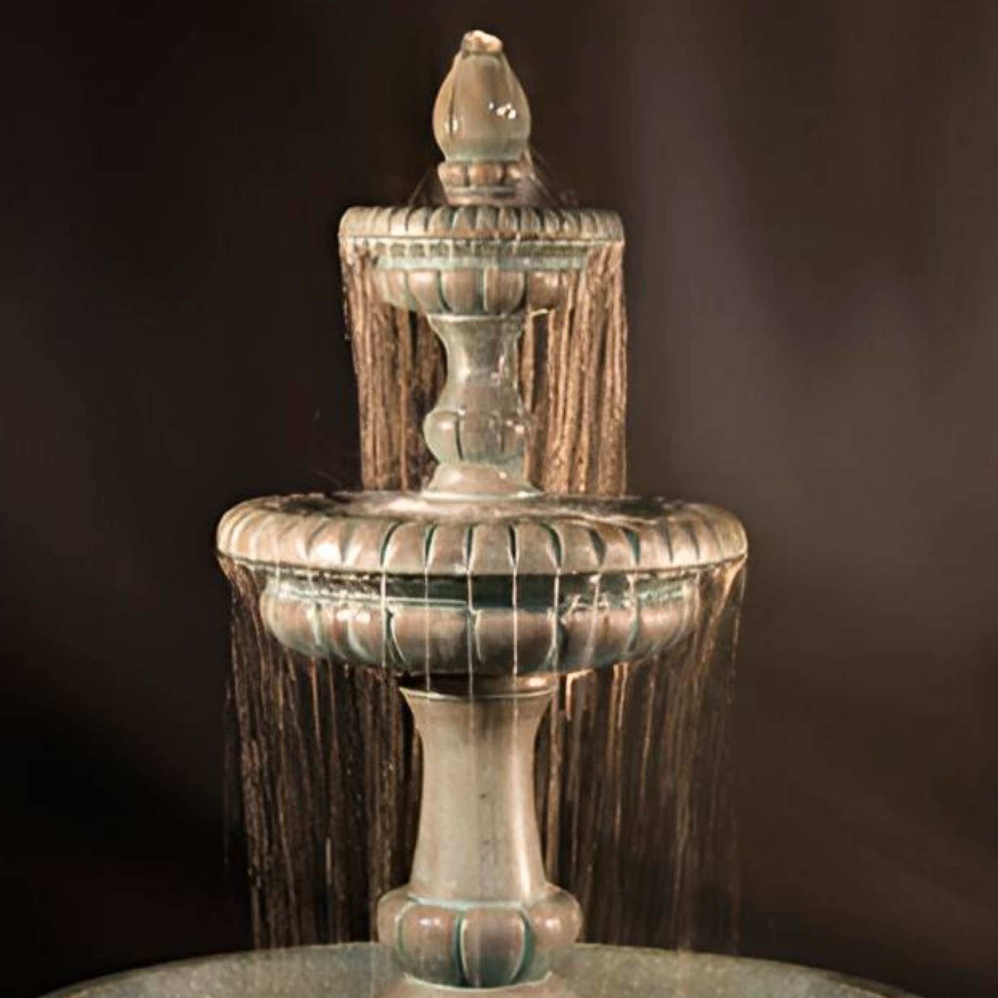 Pioggia 2-Tier Fountain with 55" Basin - Fiore #LG163FB