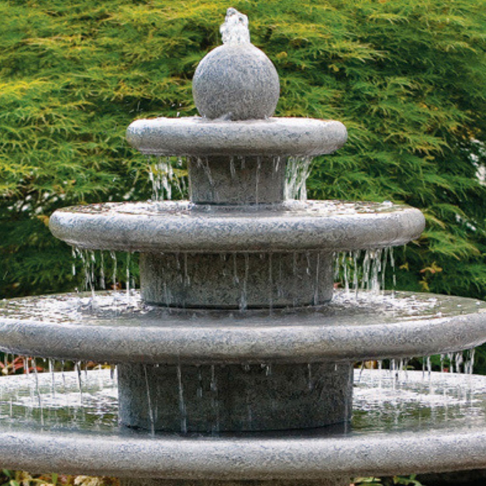 Gozo Sphere 4-Tier Concrete Fountain - Massarellis #3622