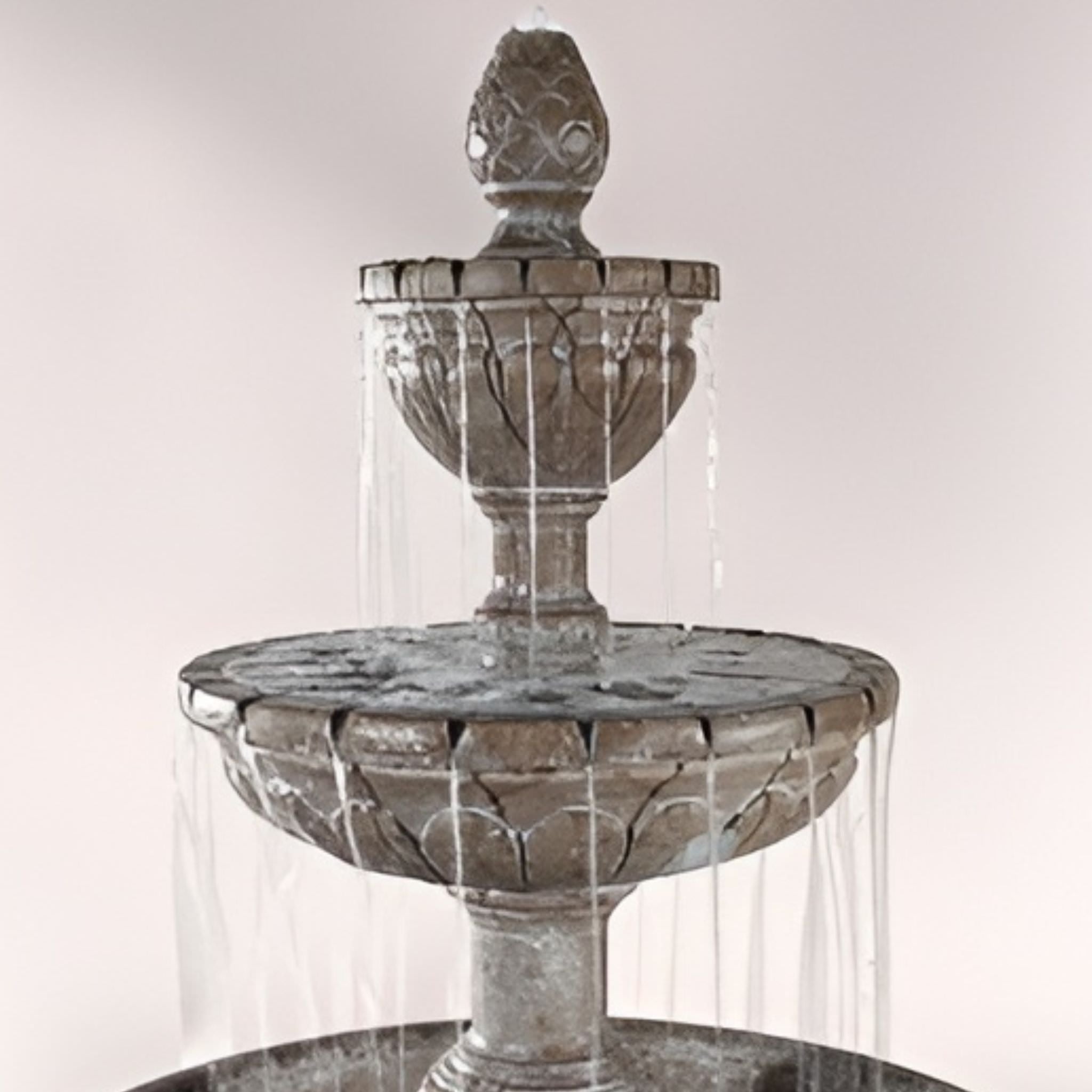 Geneva 2-Tier Fountain in 46" Basin - Fiore #LG164F46