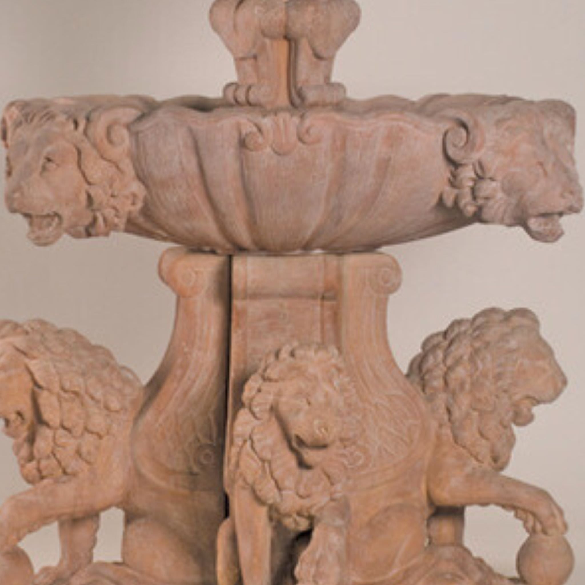 Large Lion 2-Tier Concrete Fountain - Fiore #257F