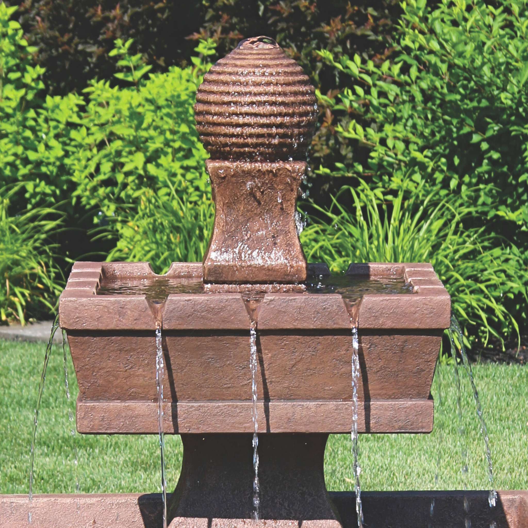 Oliveto 2-Tier Concrete Fountain - Massarellis #3634