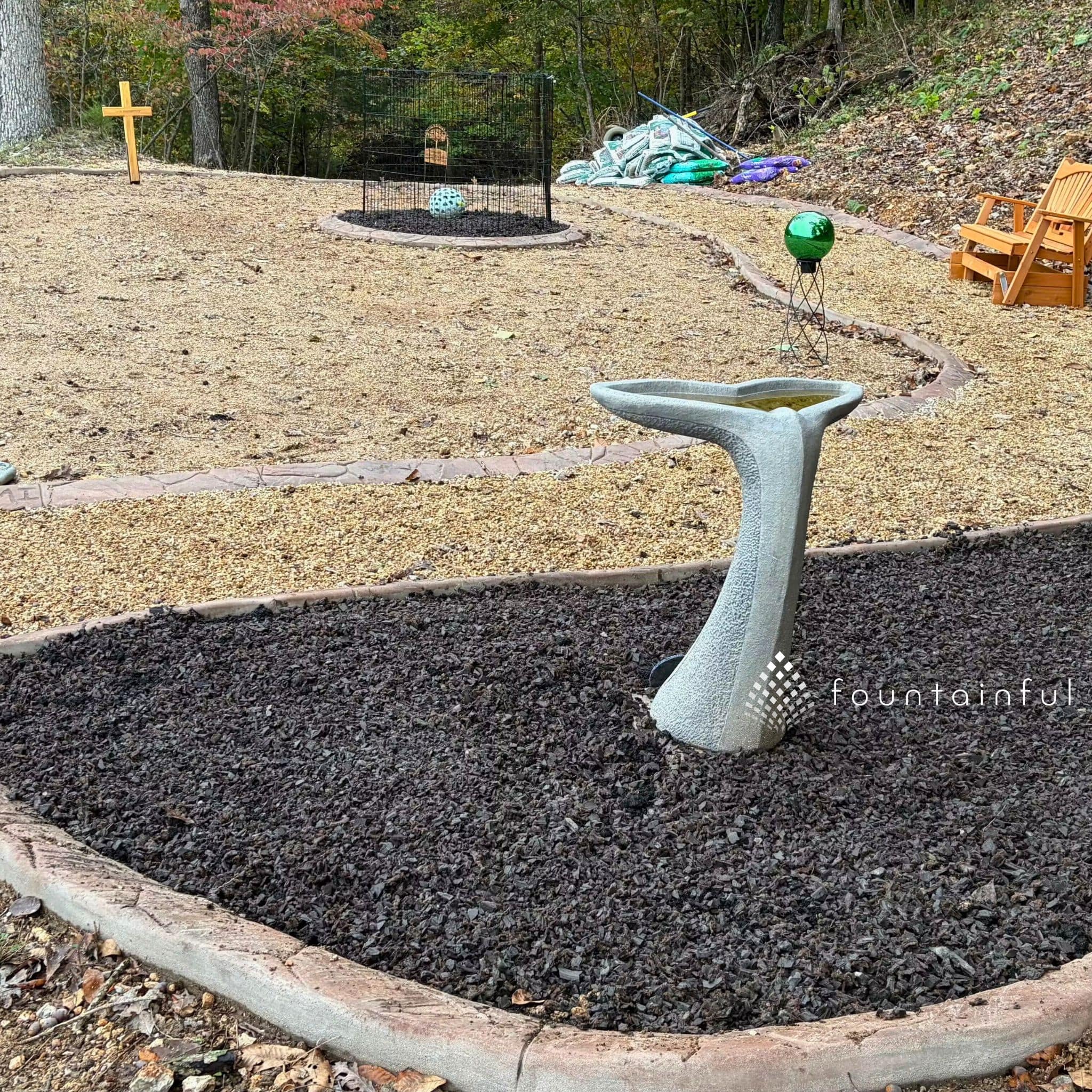 Tales of the Sea Concrete Bird Bath - Massarellis #9745