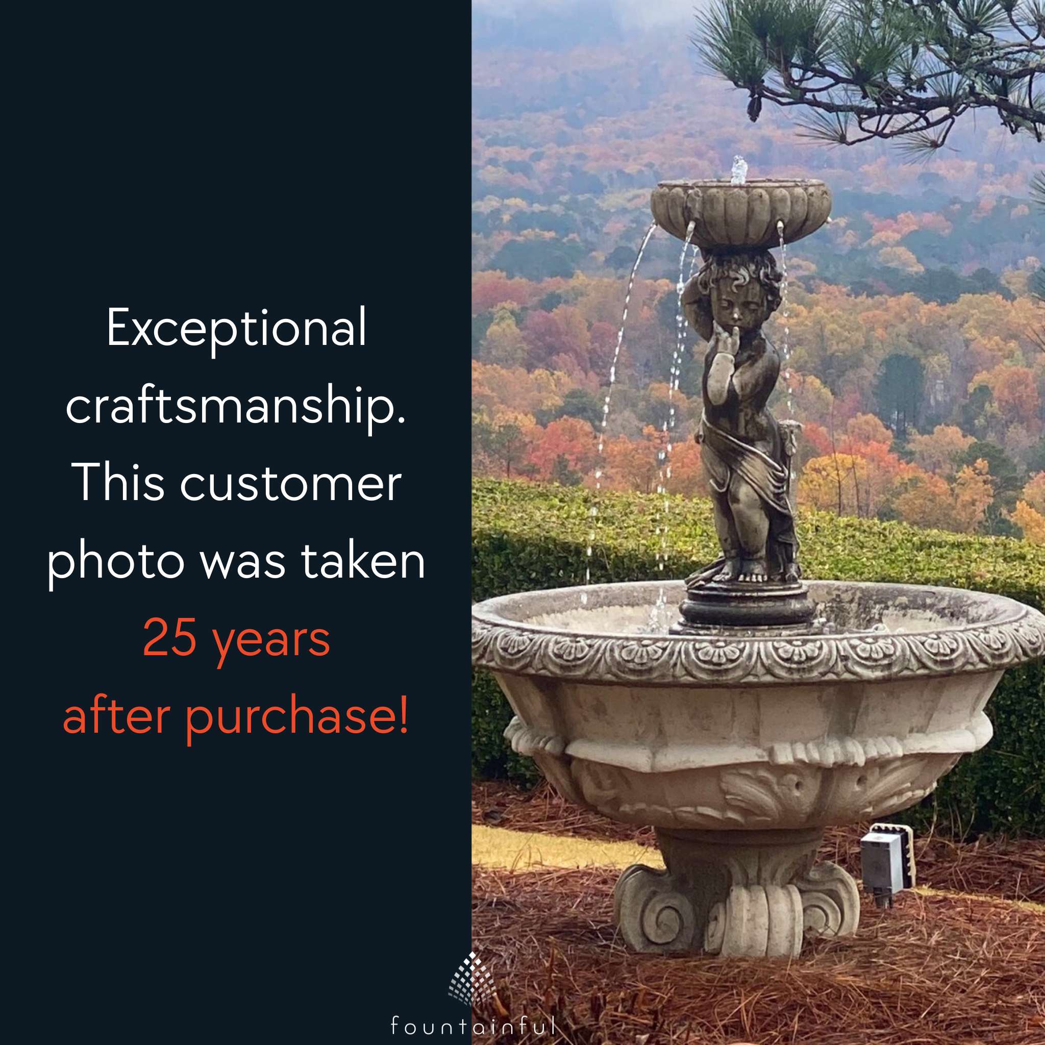 Reflective Moment Concrete Fountain - Fiore #2057F