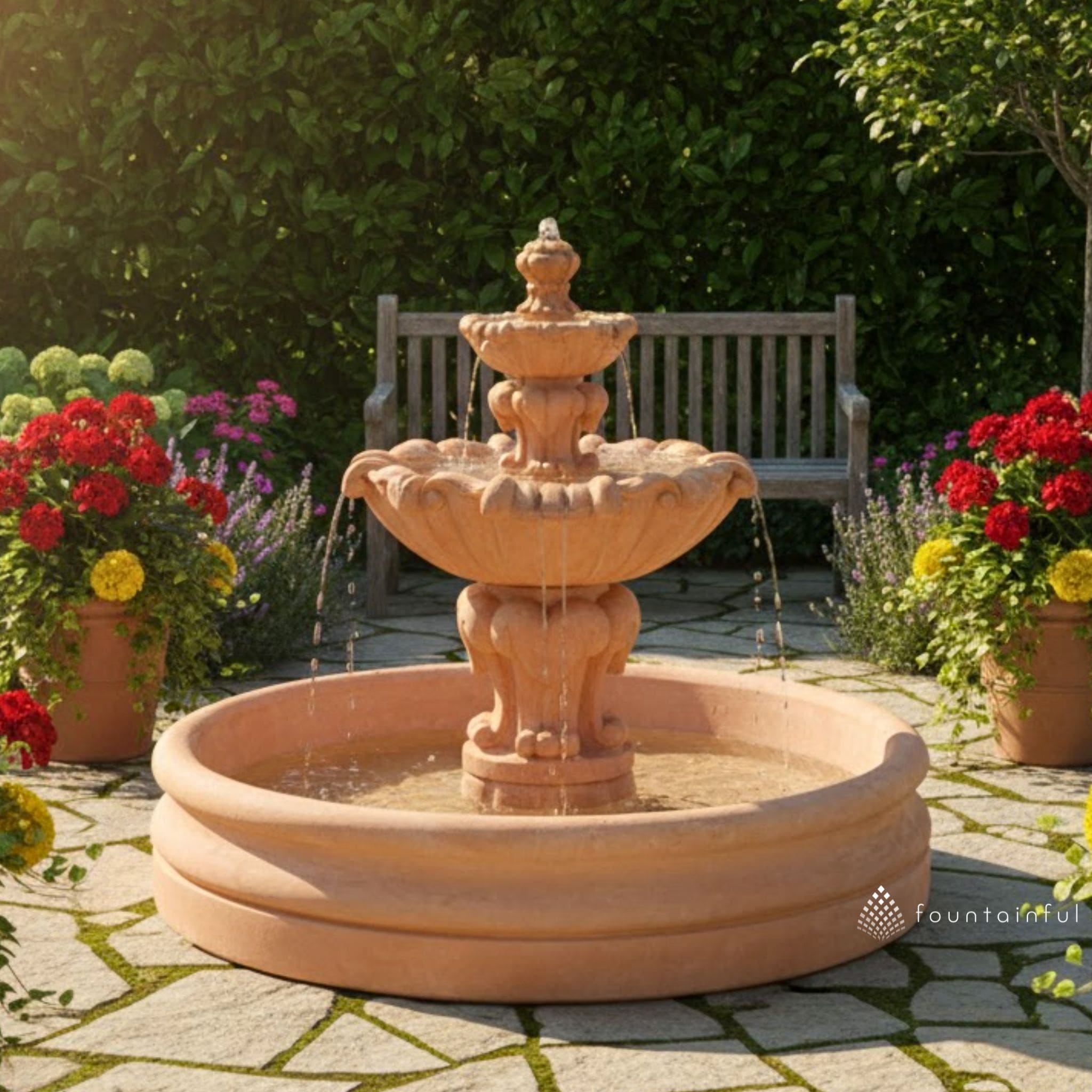 Vesuvio 2-Tier Fountain w/ 46" Basin