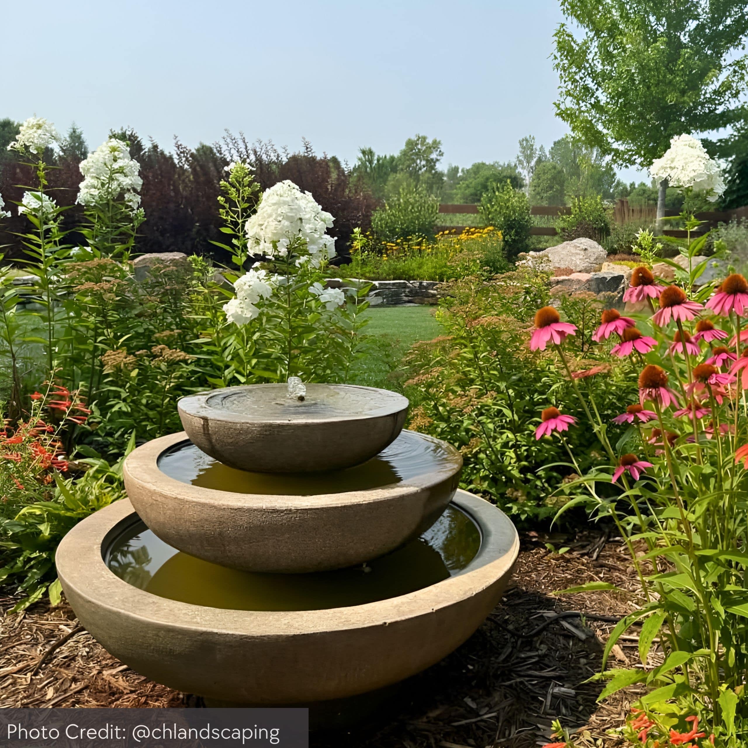 Cascade 3-Tier Concrete Fountain - Campania #FT131