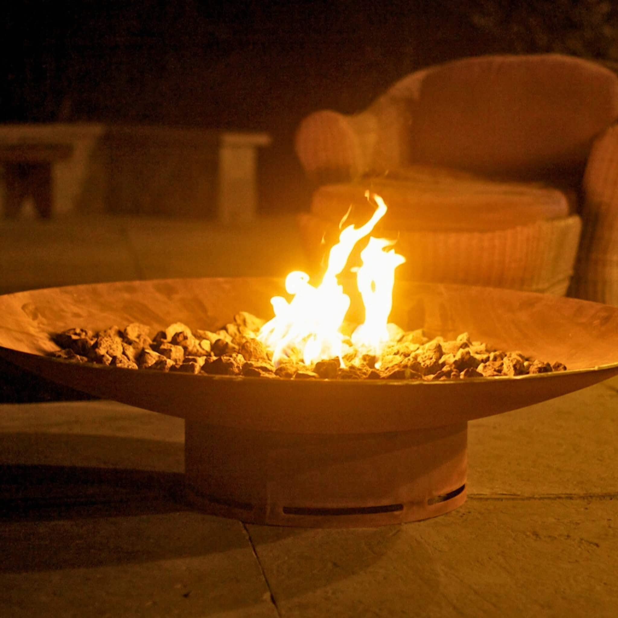 "Asia" Series Wok-Style Wood Burning Fire Pit in Steel - Fire Pit Art