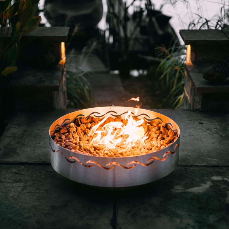 "Fire Surfer" Gas Fire Pit in Steel - Fire Pit Art