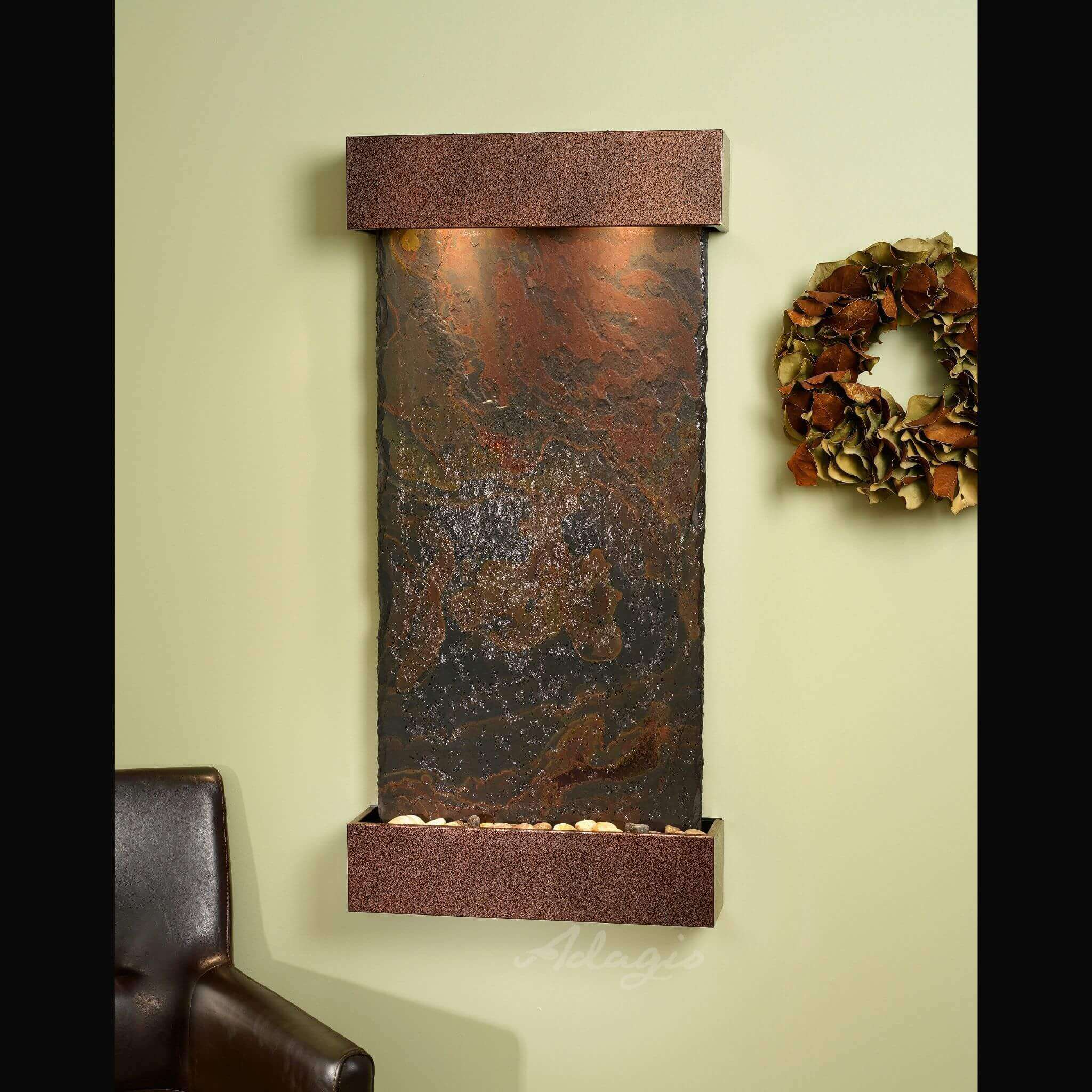 Whispering Creek Mounted Water Wall Fountain - Thumbnail 4