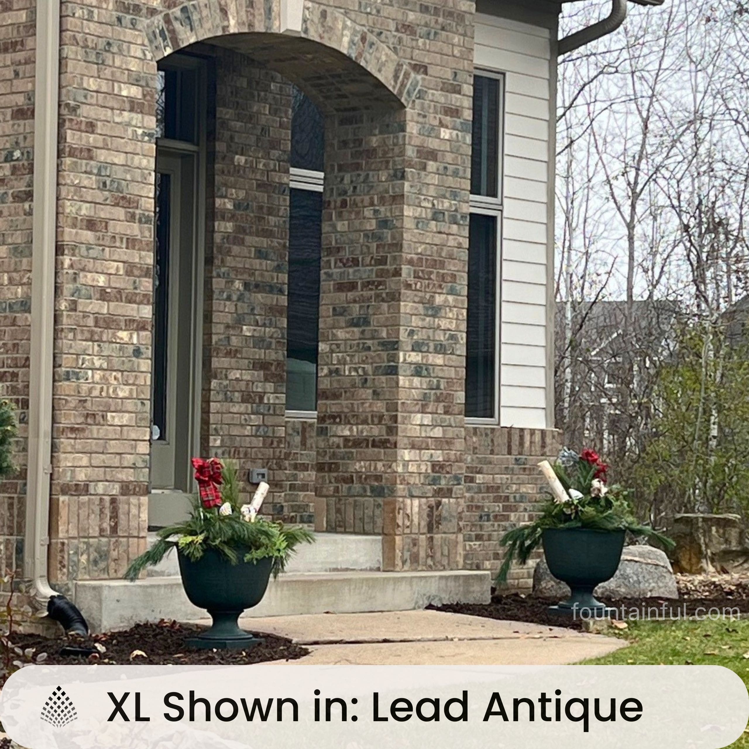 Hampstead Concrete Urn Planters - Campania