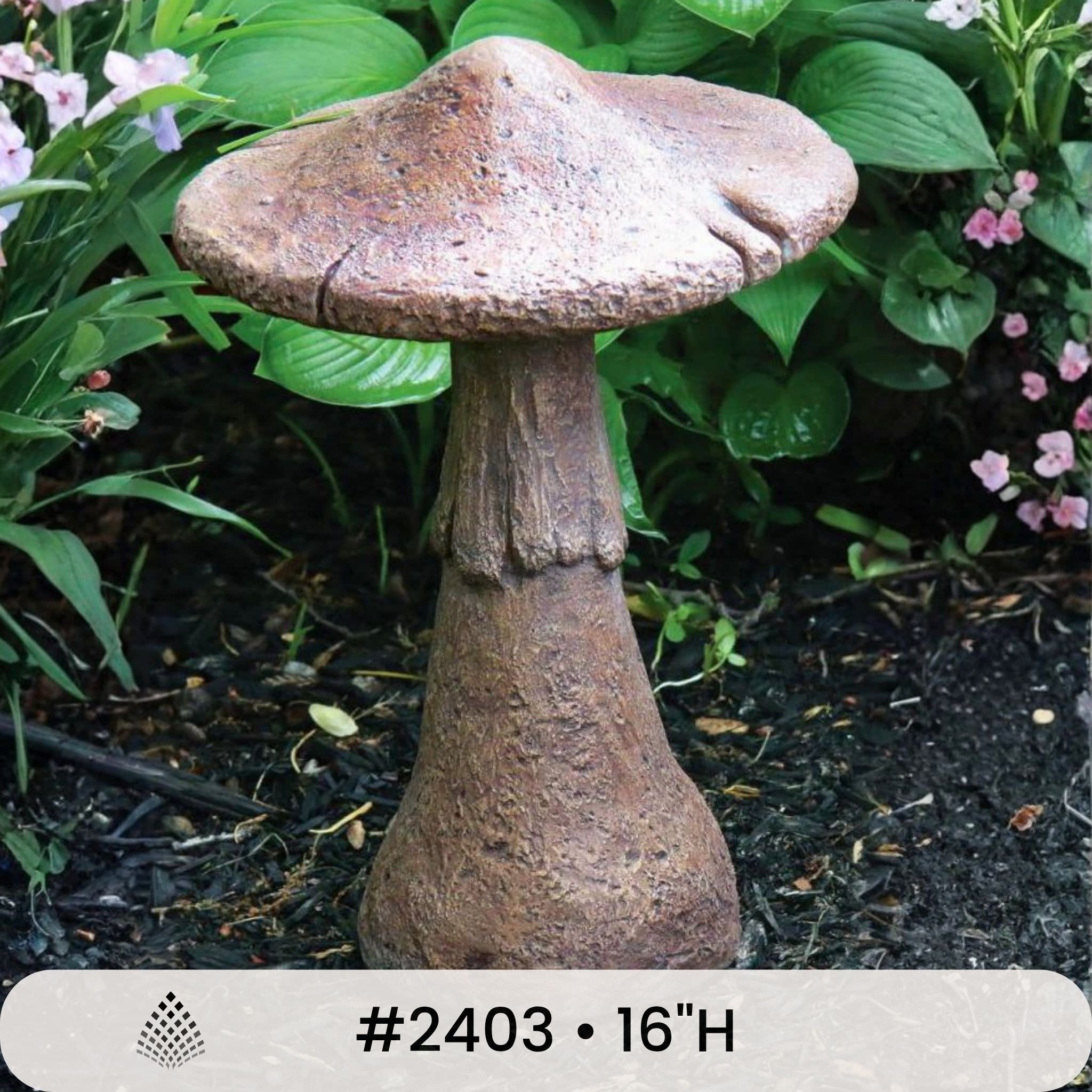 Kennett Mushroom Concrete Garden Statues - Massarellis